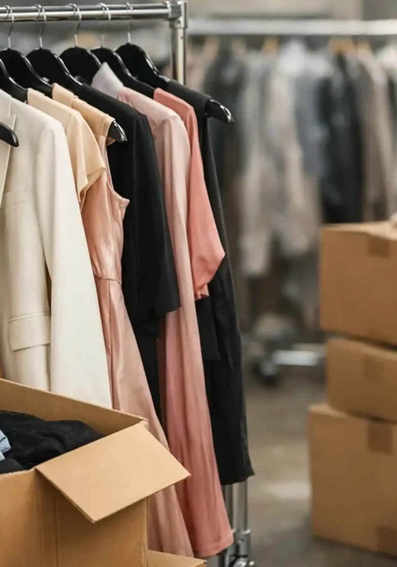 Excess clothing waiting to be shipped