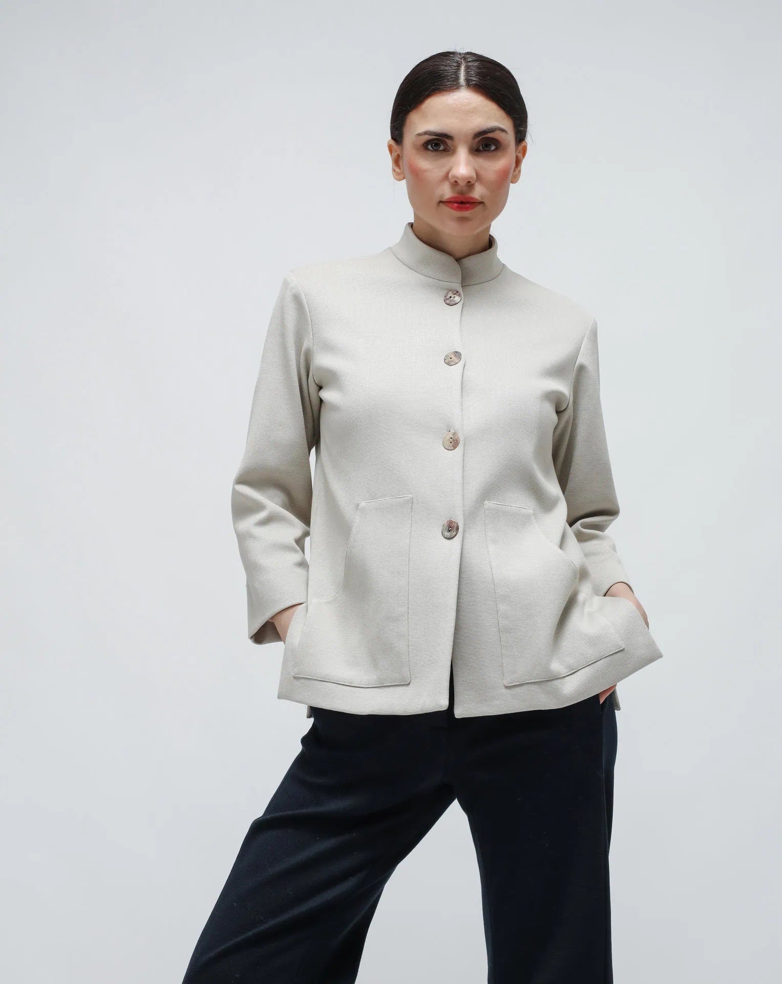 Giacca cardigan coreana a beige Punto Milano
