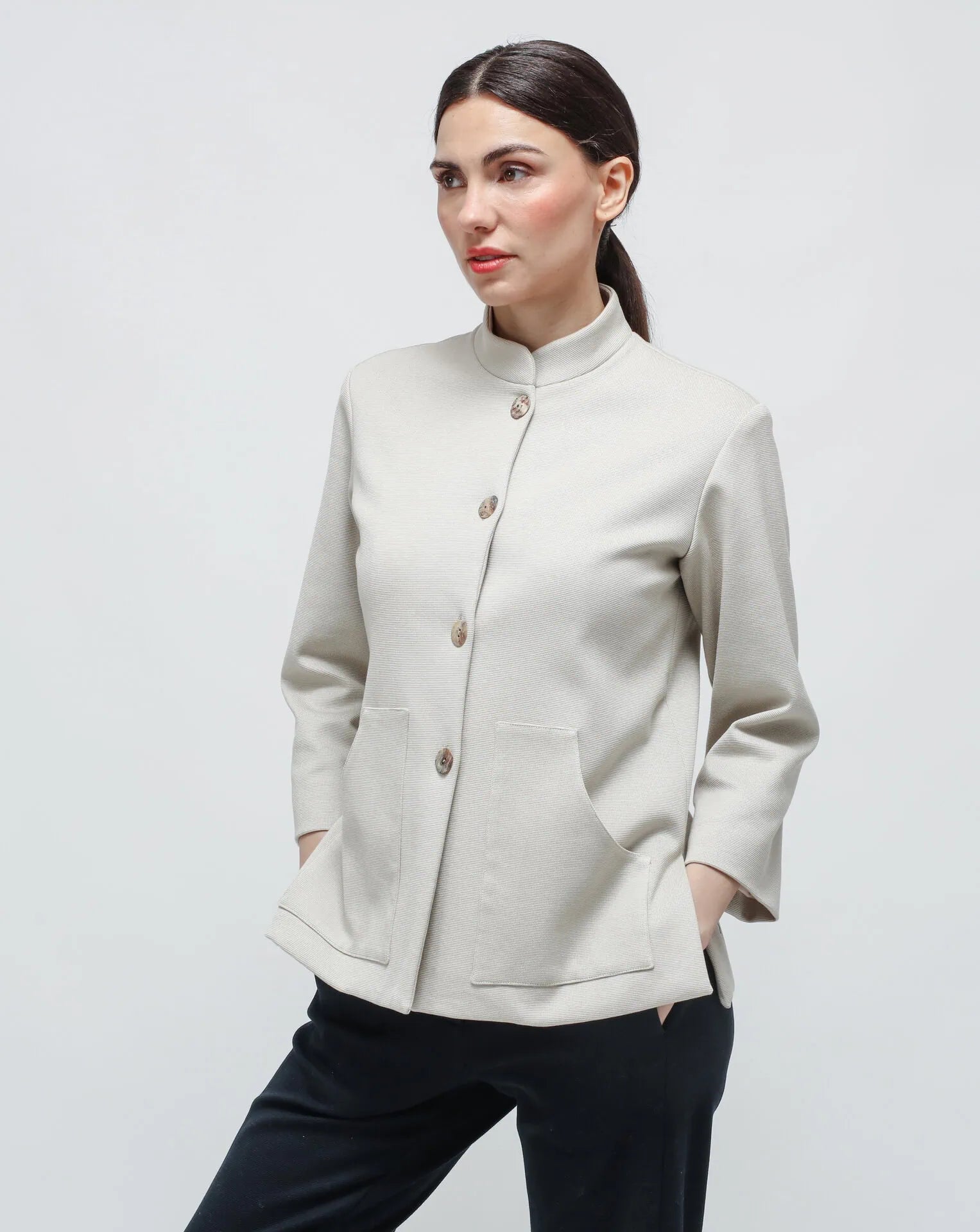 Giacca cardigan coreana a beige Punto Milano