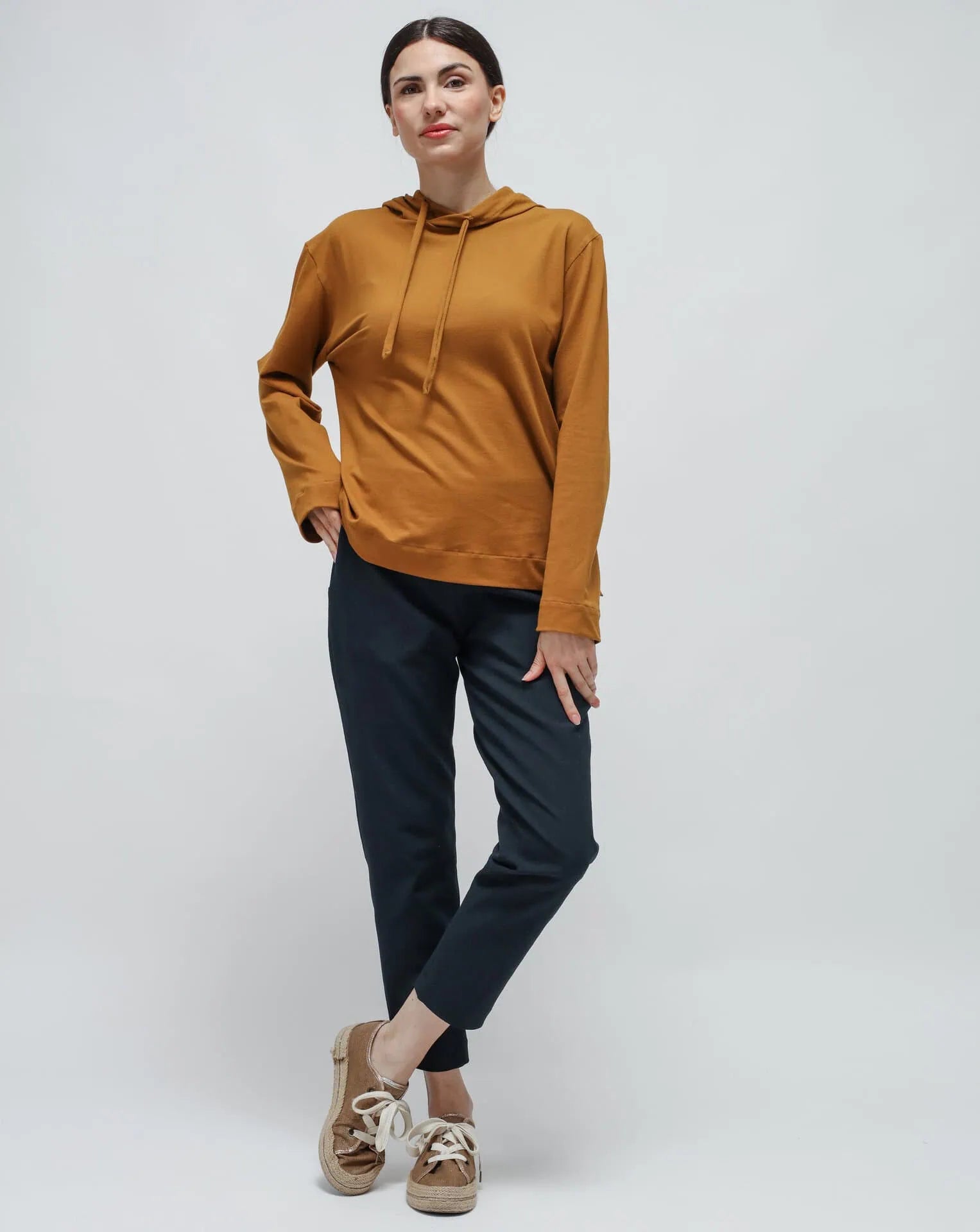 Pantalones de lápiz azul delgado