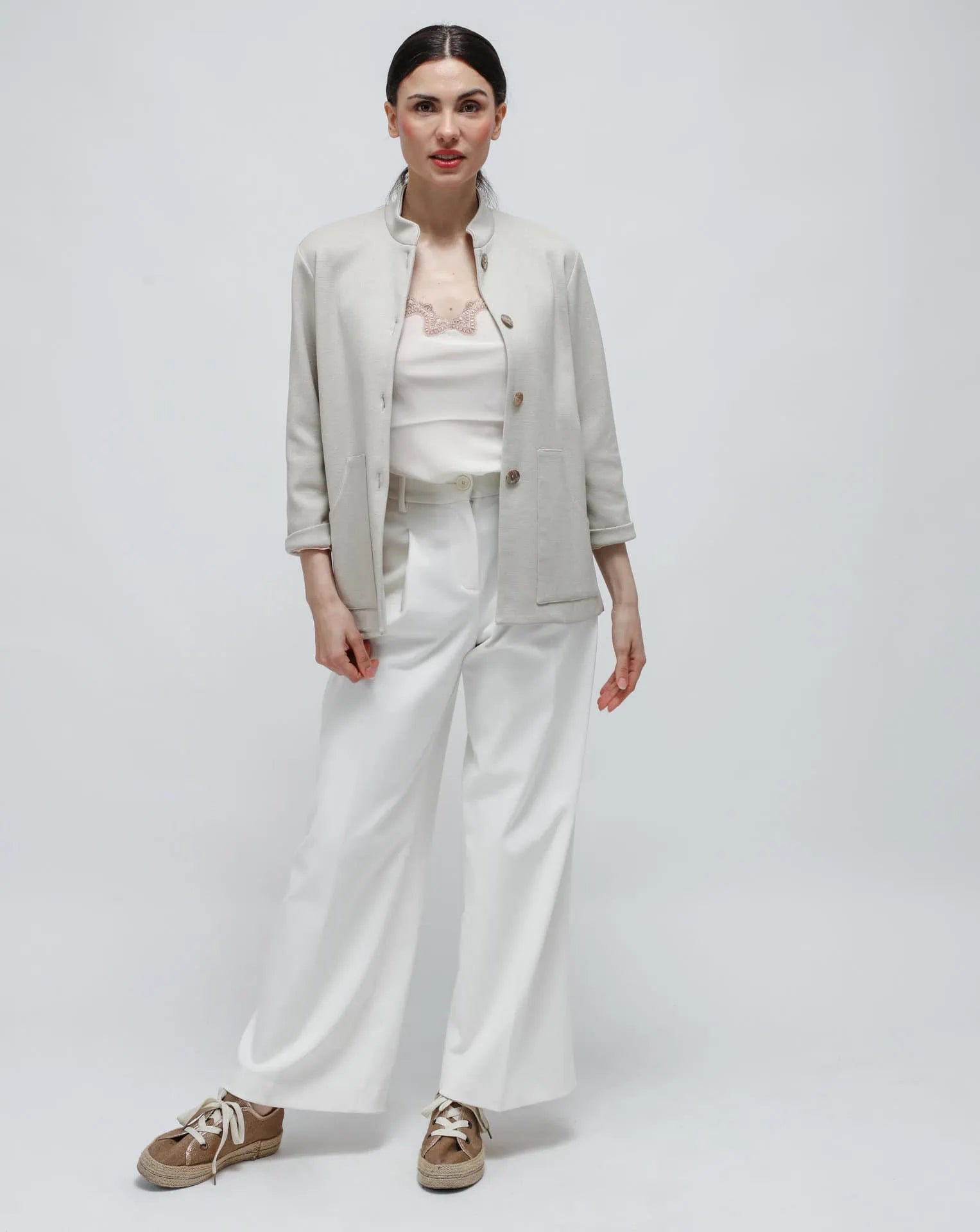 Giacca cardigan coreana a beige Punto Milano