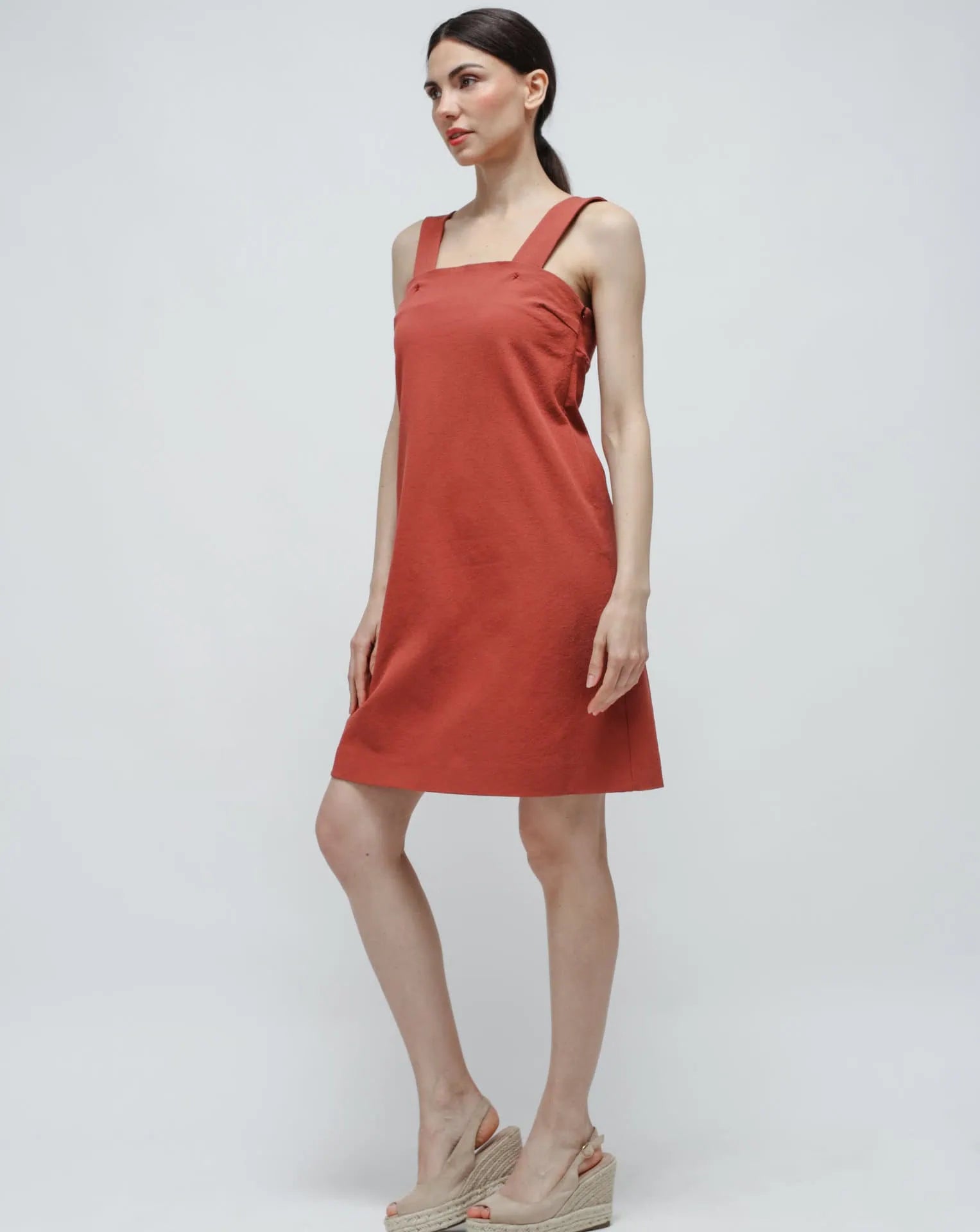 <tc>Vestido acampanado de algodón</tc>