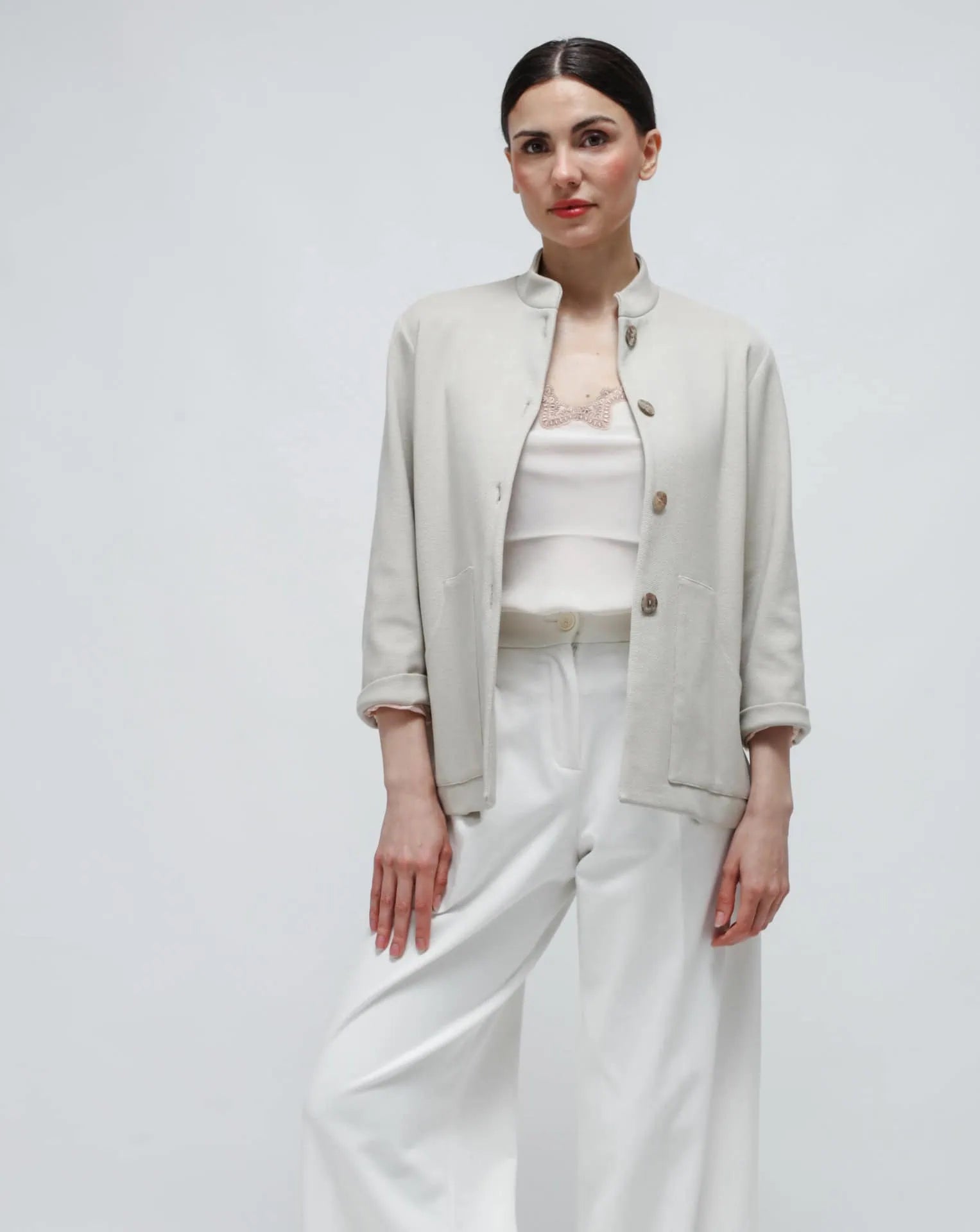 Giacca cardigan coreana a beige Punto Milano