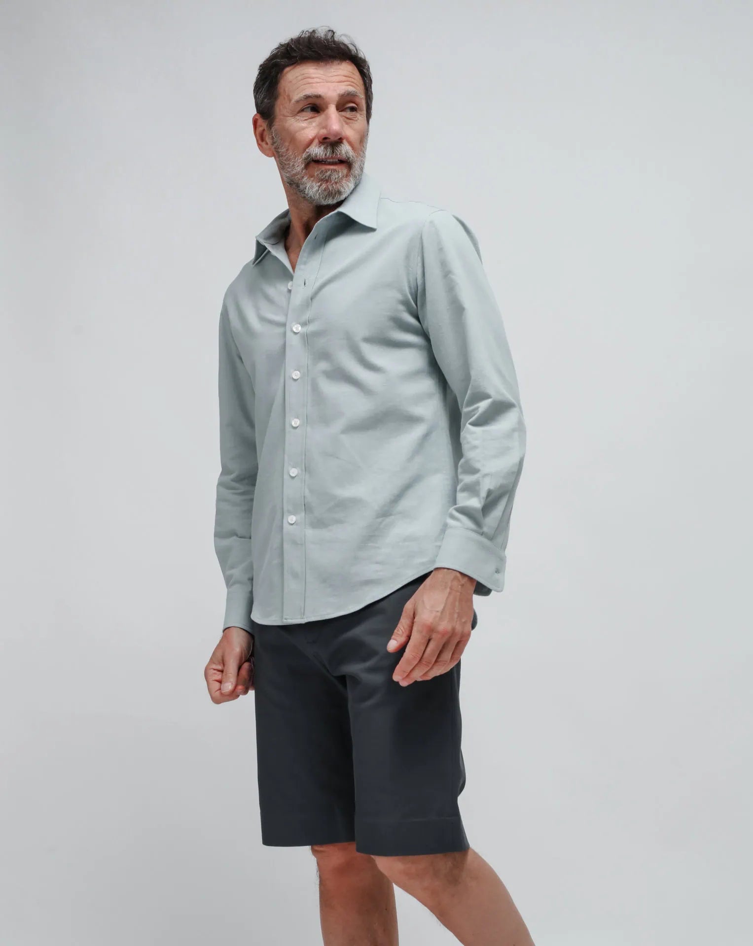Men's Light Blue Linen Shirt