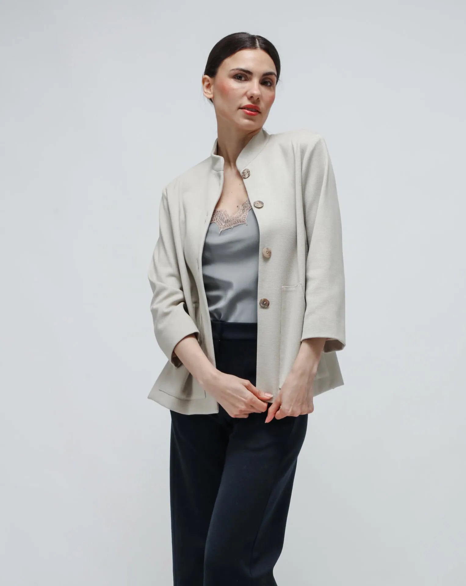 Giacca cardigan coreana a beige Punto Milano