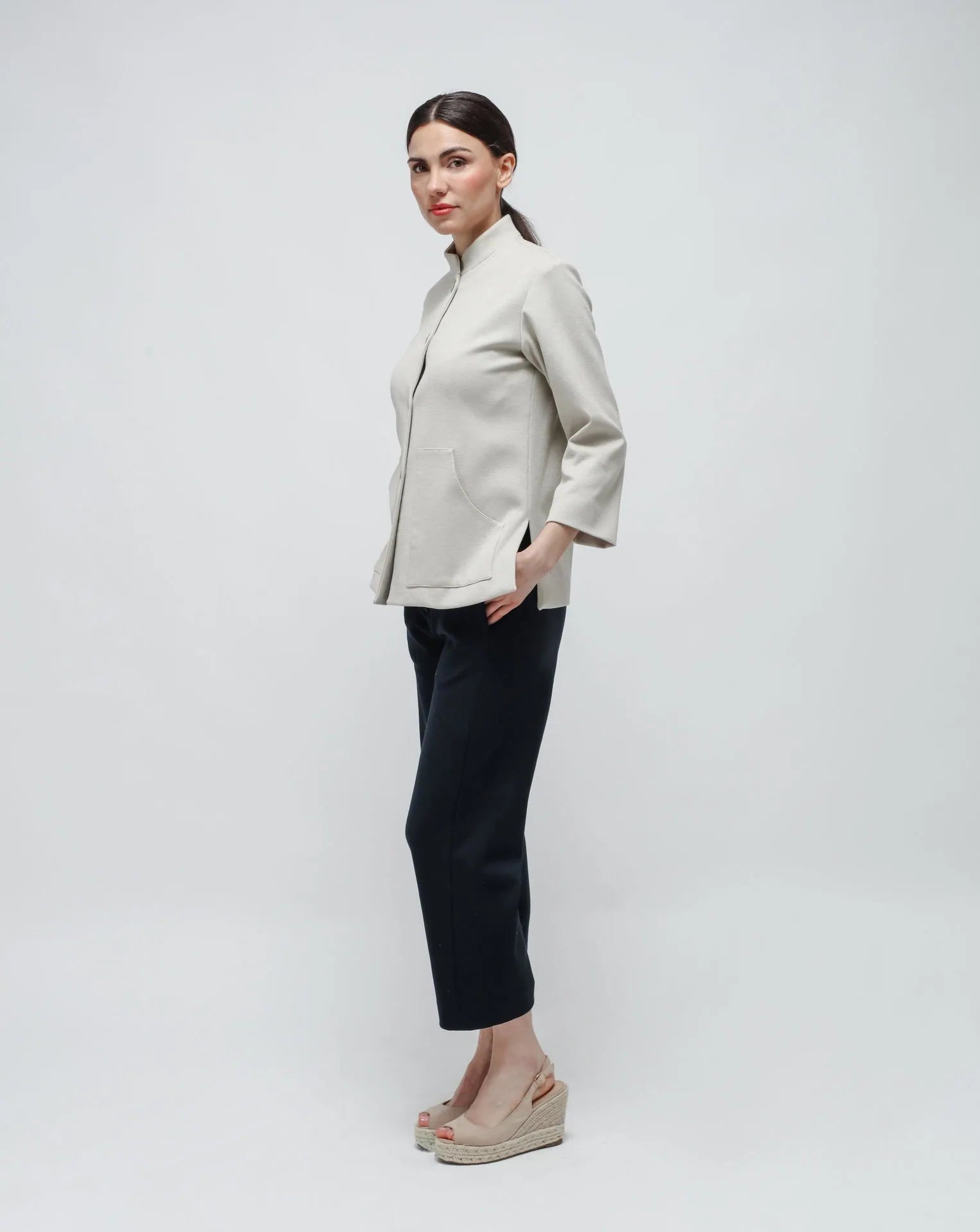 Giacca cardigan coreana a beige Punto Milano