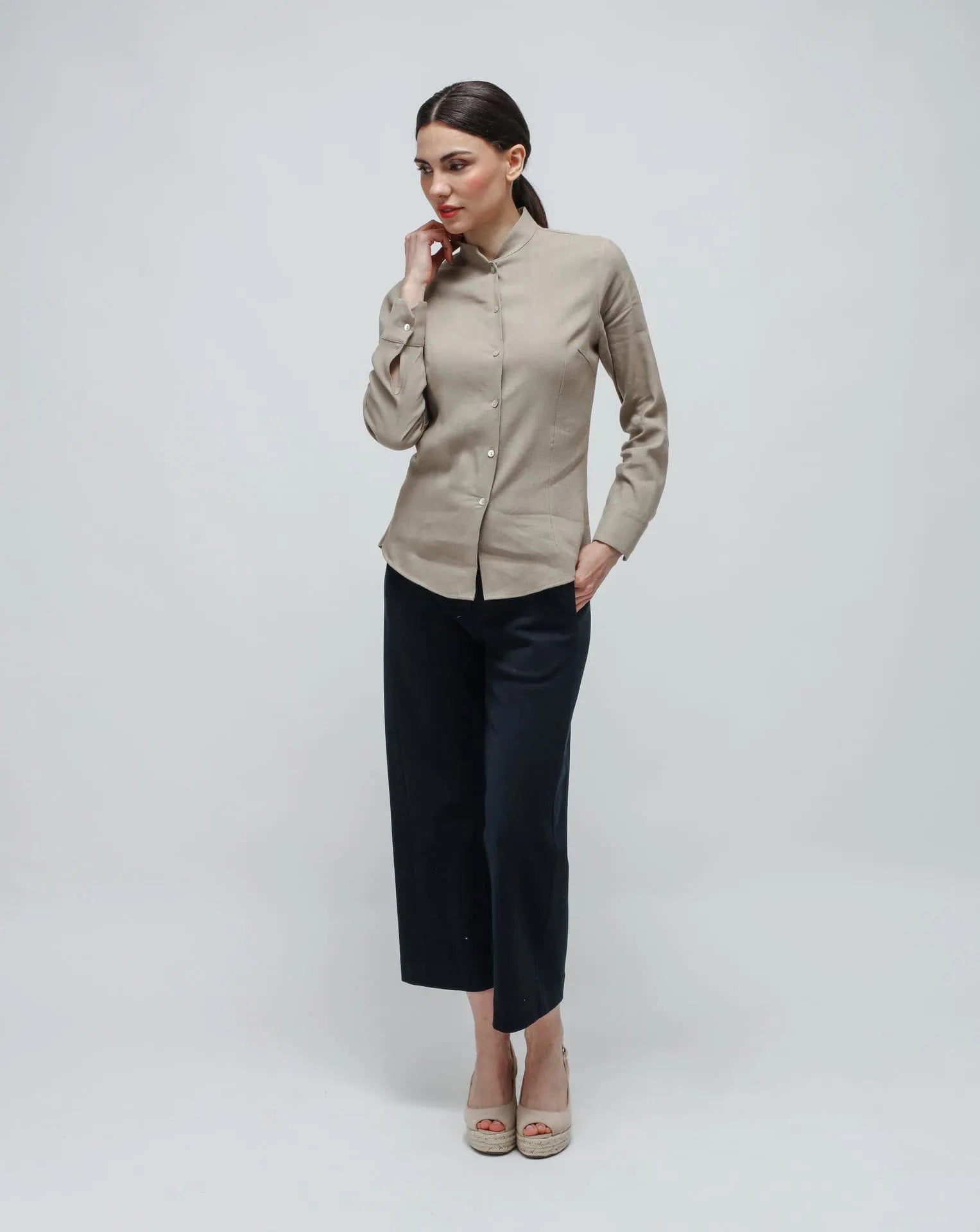 Sand Slim Korean Shirt
