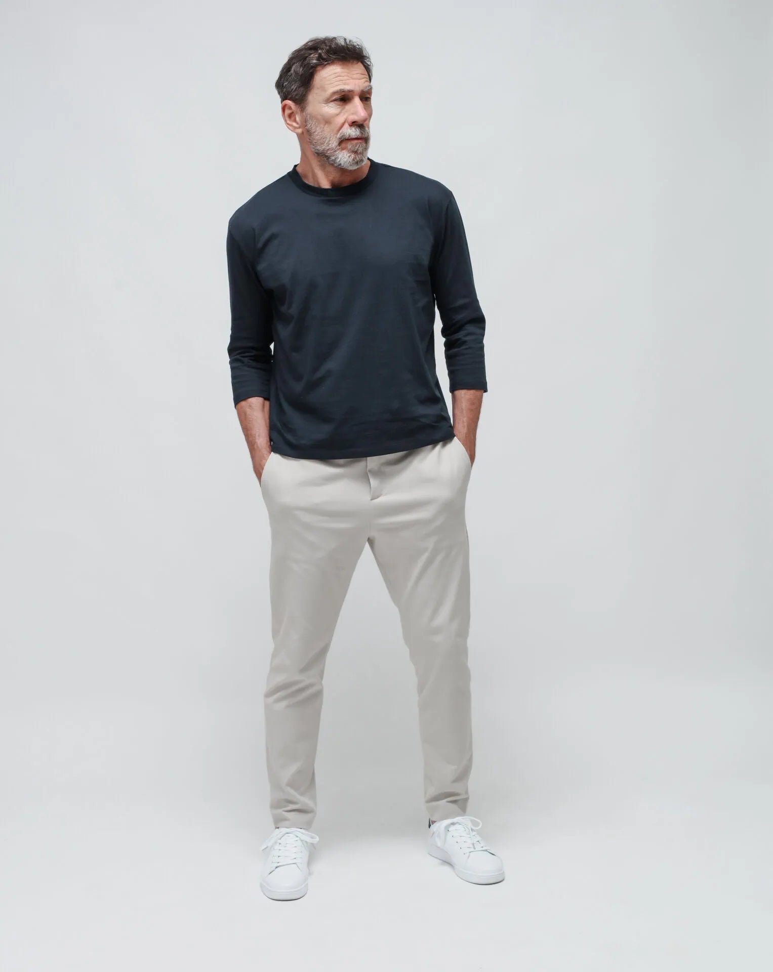 Men's Beige Gabardine Traveller Pants