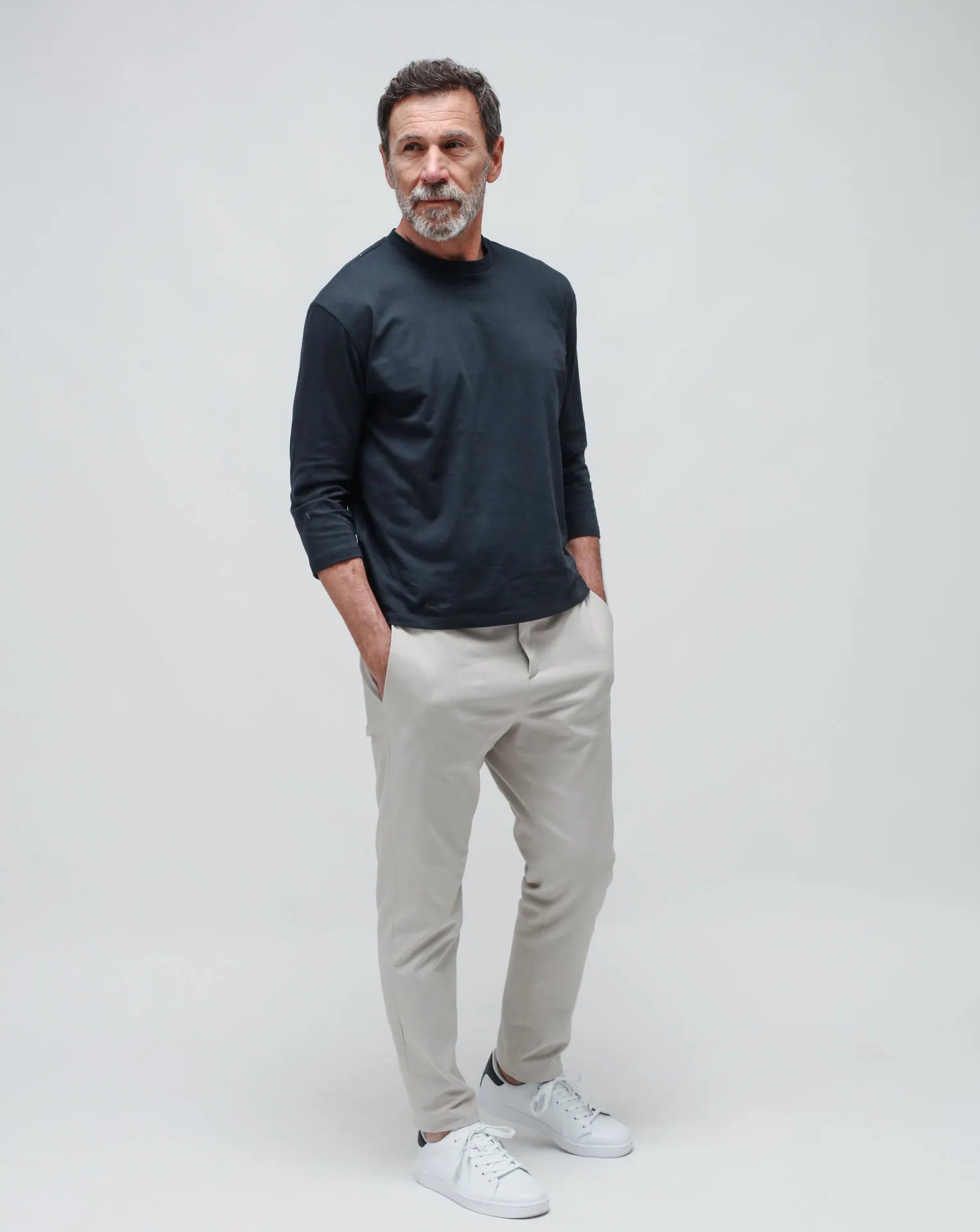 Men's Beige Gabardine Traveller Pants
