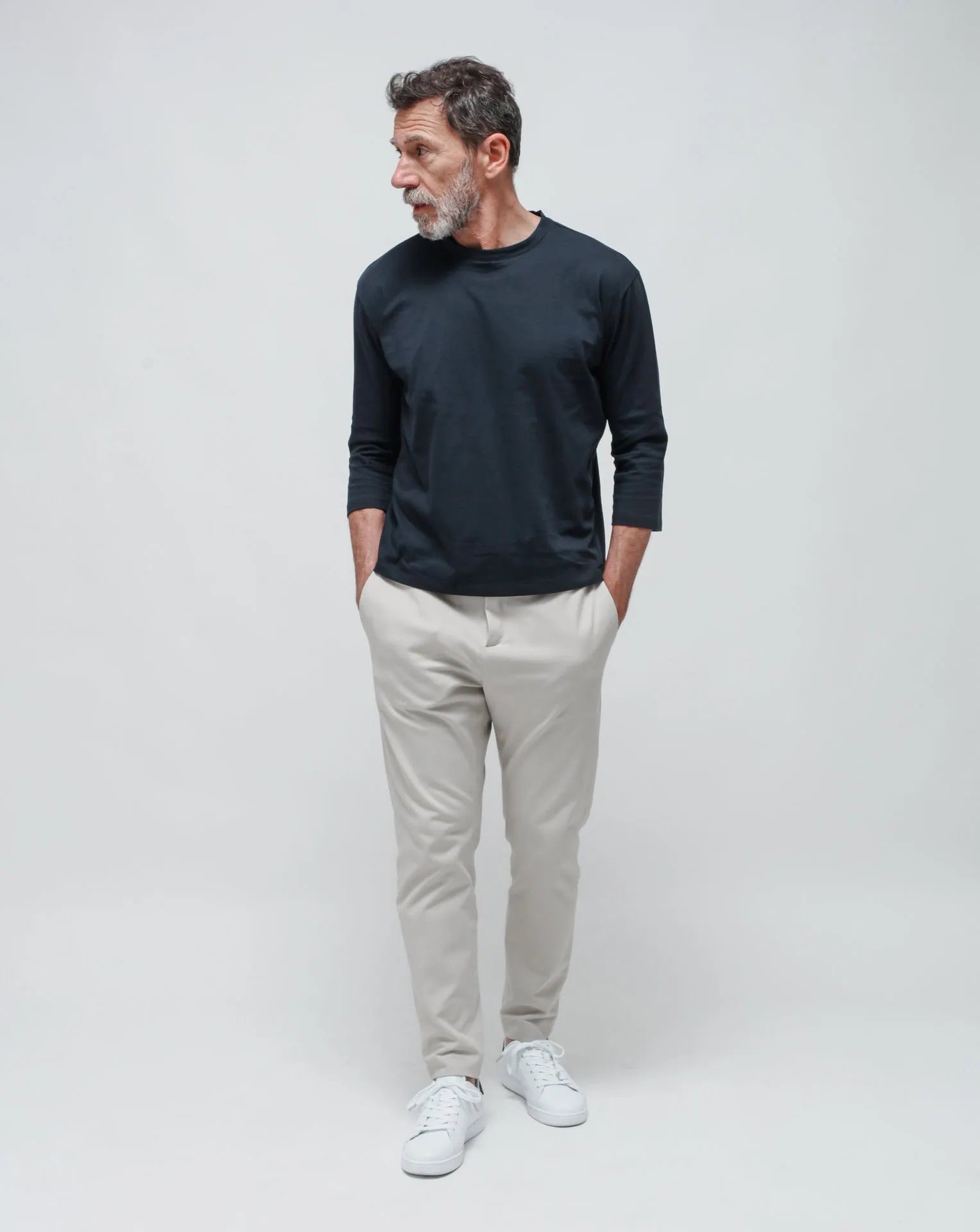 Men's Beige Gabardine Traveller Pants
