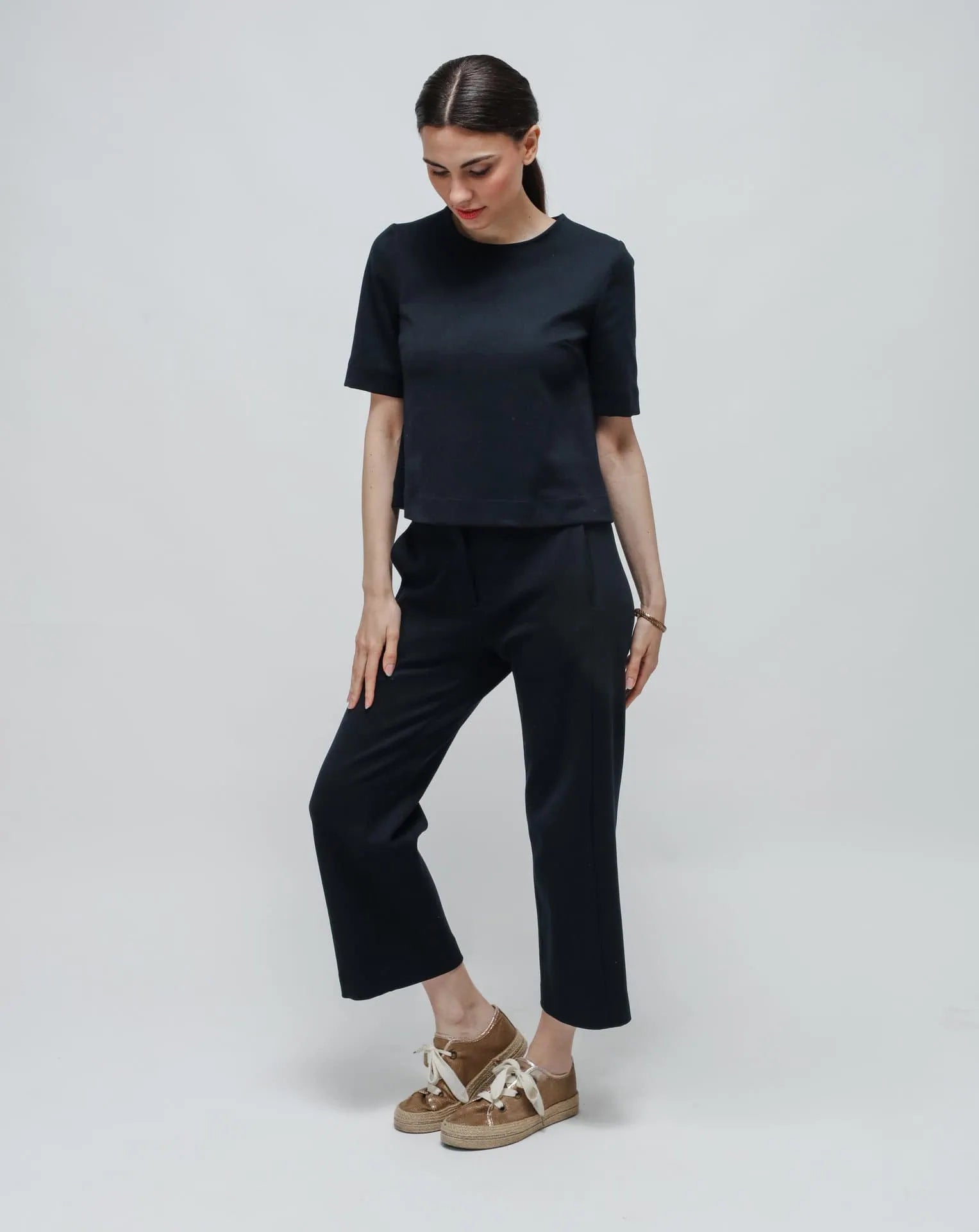 Punto Milano Blue Top bacilado