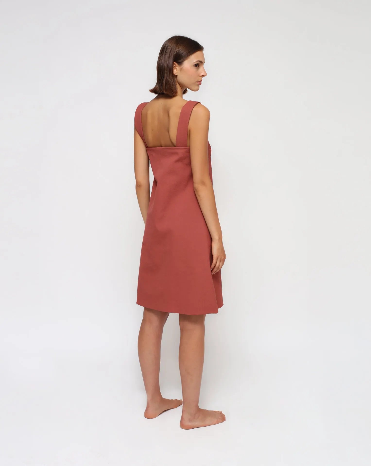 <tc>Vestido acampanado de algodón</tc>