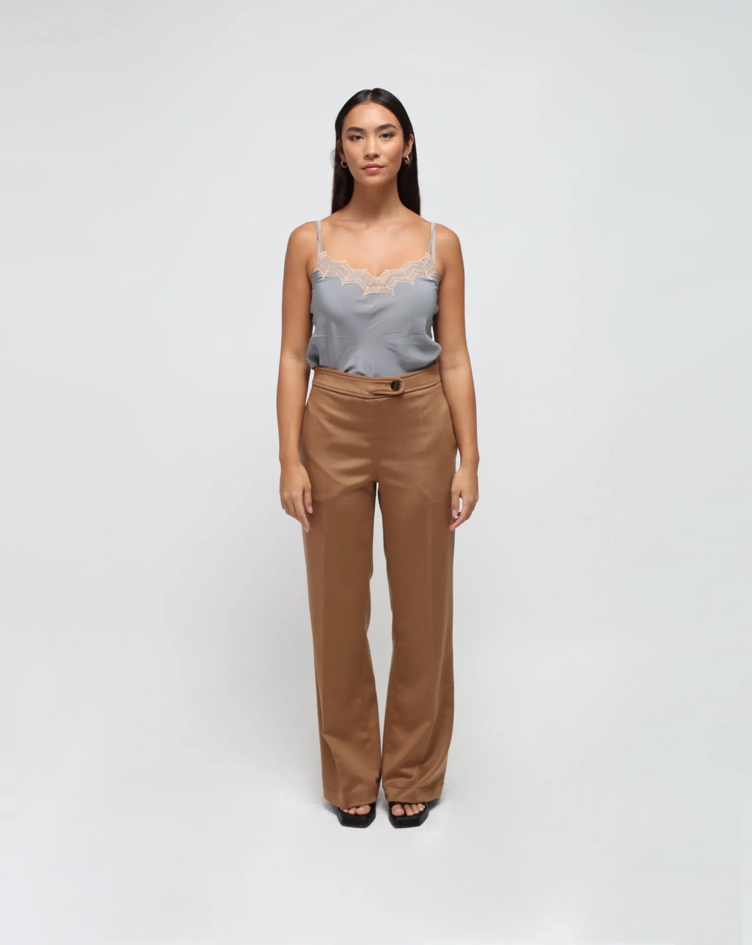 Camel Straight Pants