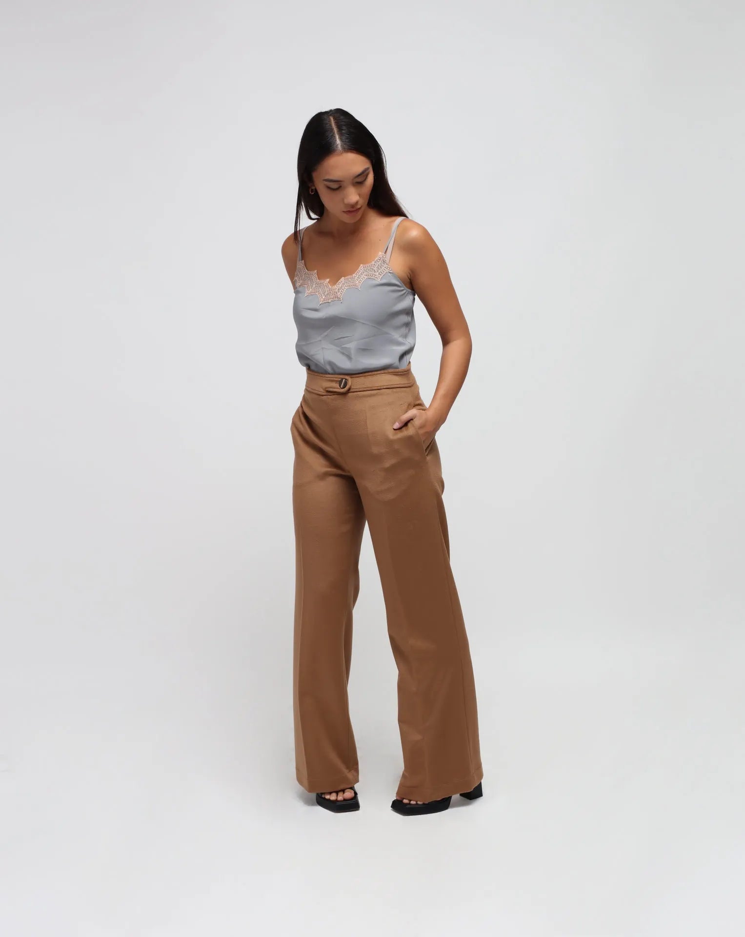 Camel Straight Pants