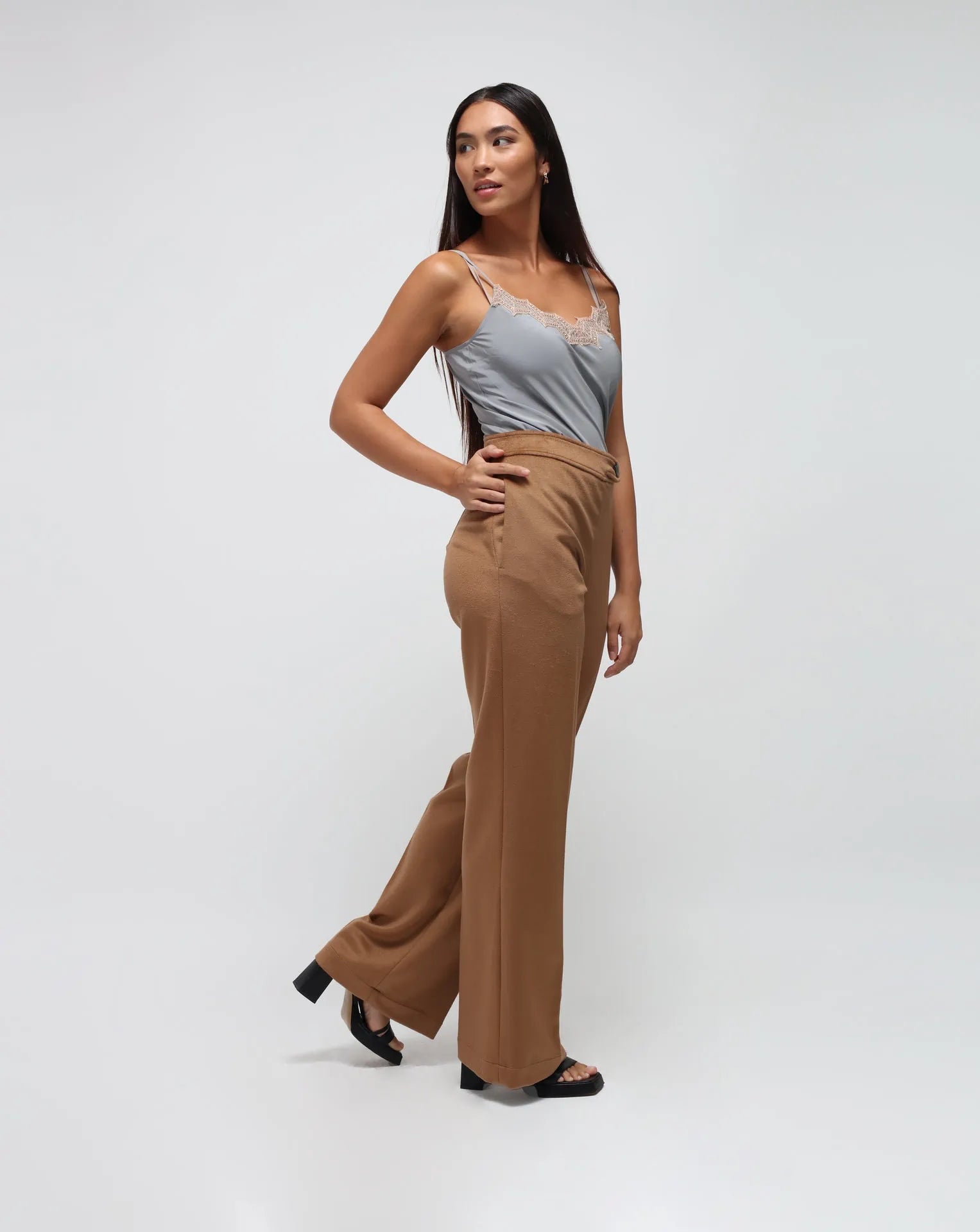 Camel Straight Pants