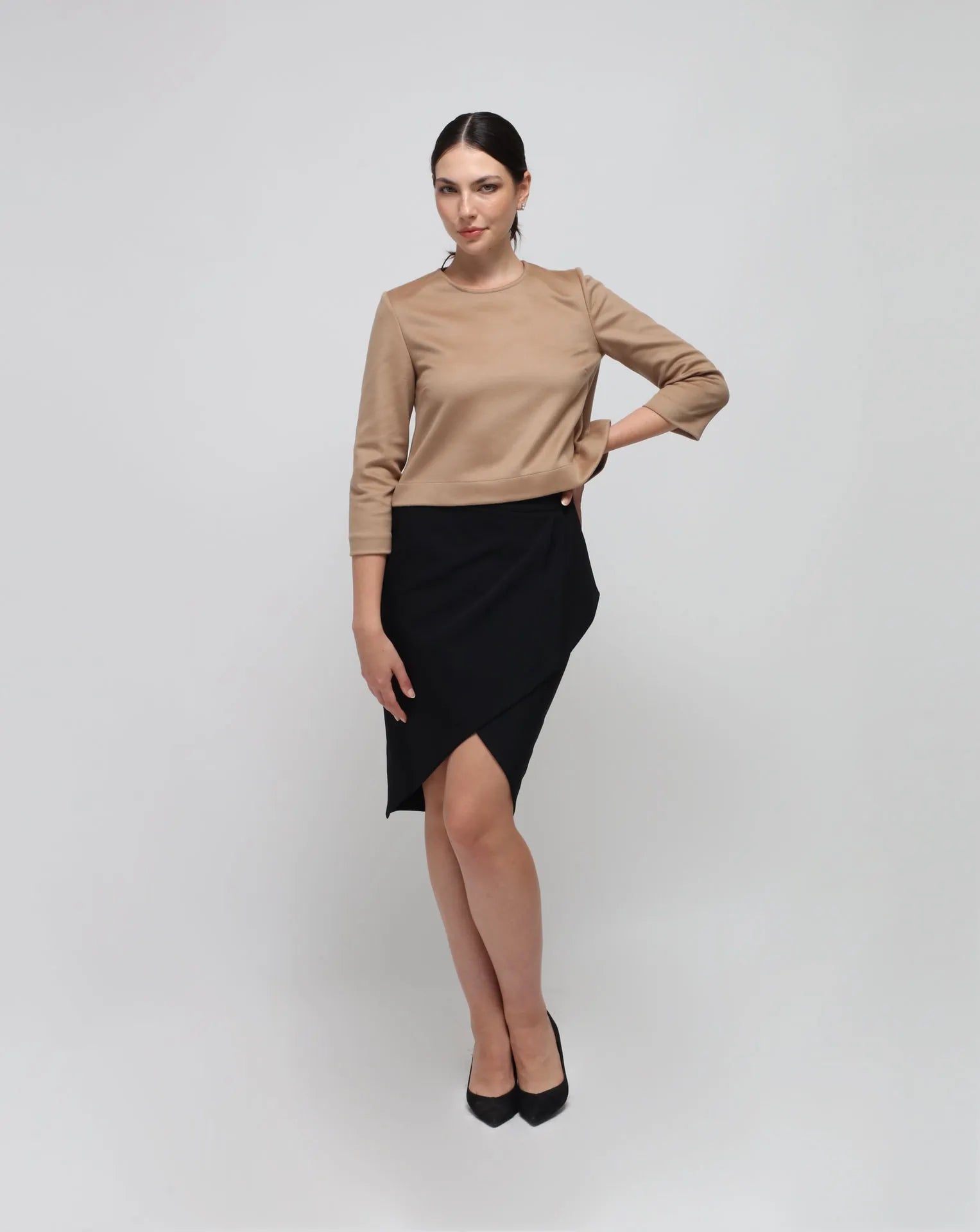 Mixed Cashmere Flared top