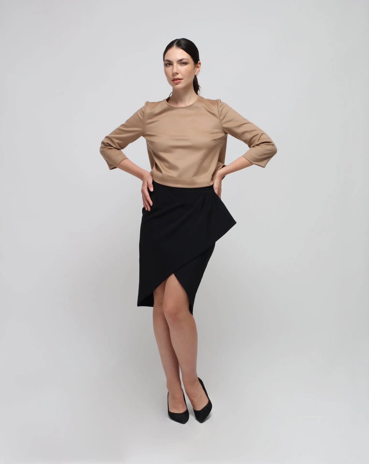 Mixed Cashmere Flared top