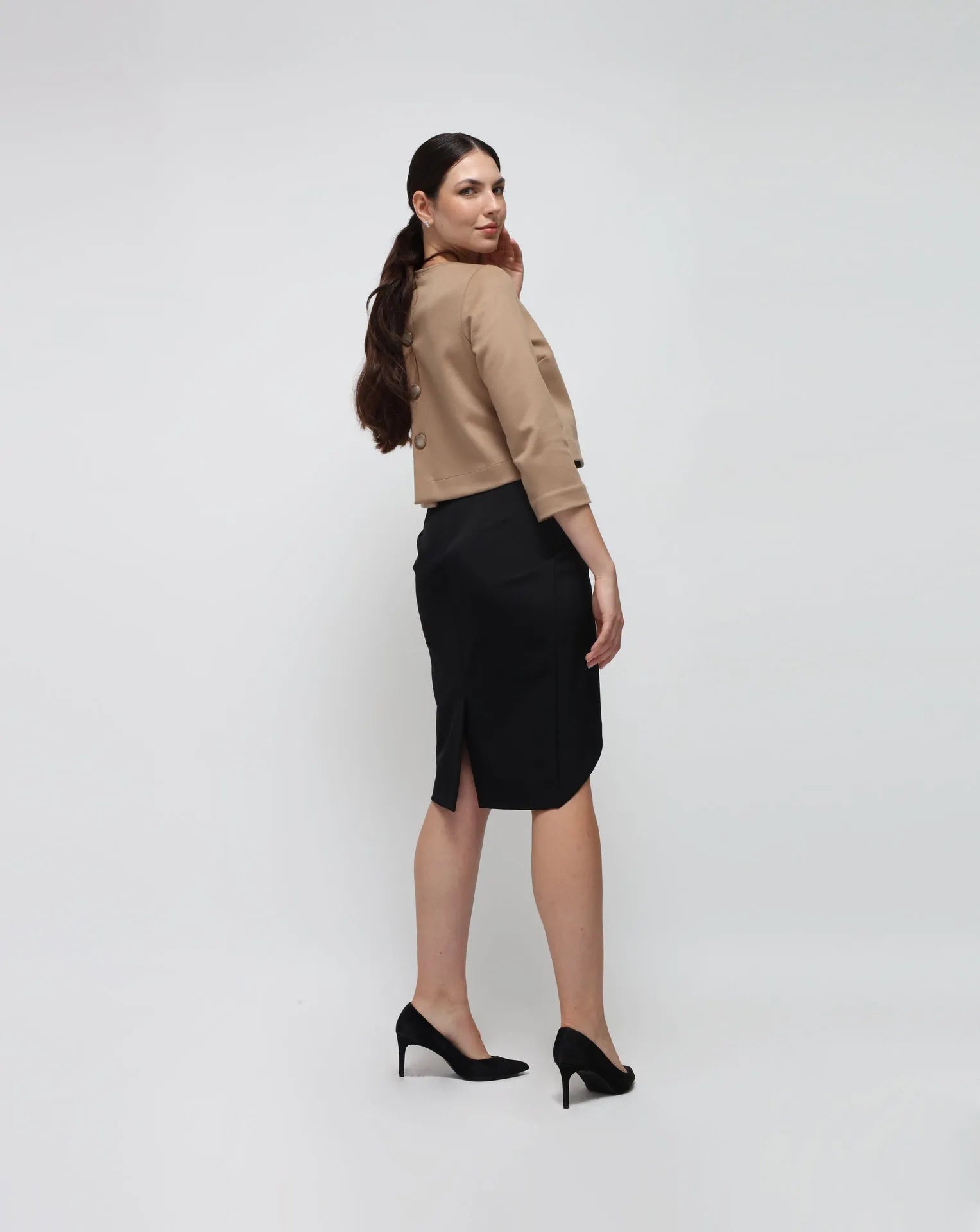 <tc>Falda lápiz negra</tc>