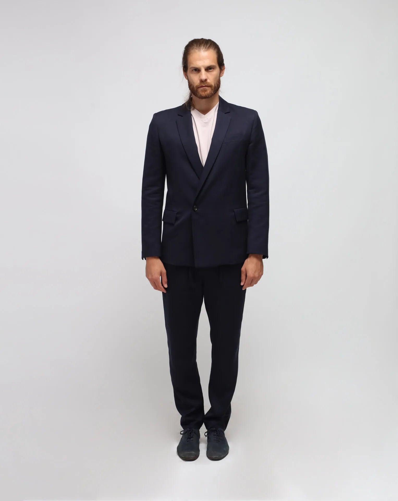 Blaues doppelte Jacke