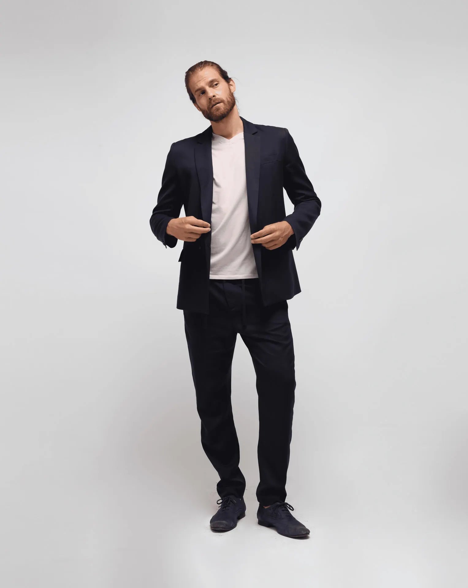 Blaues doppelte Jacke