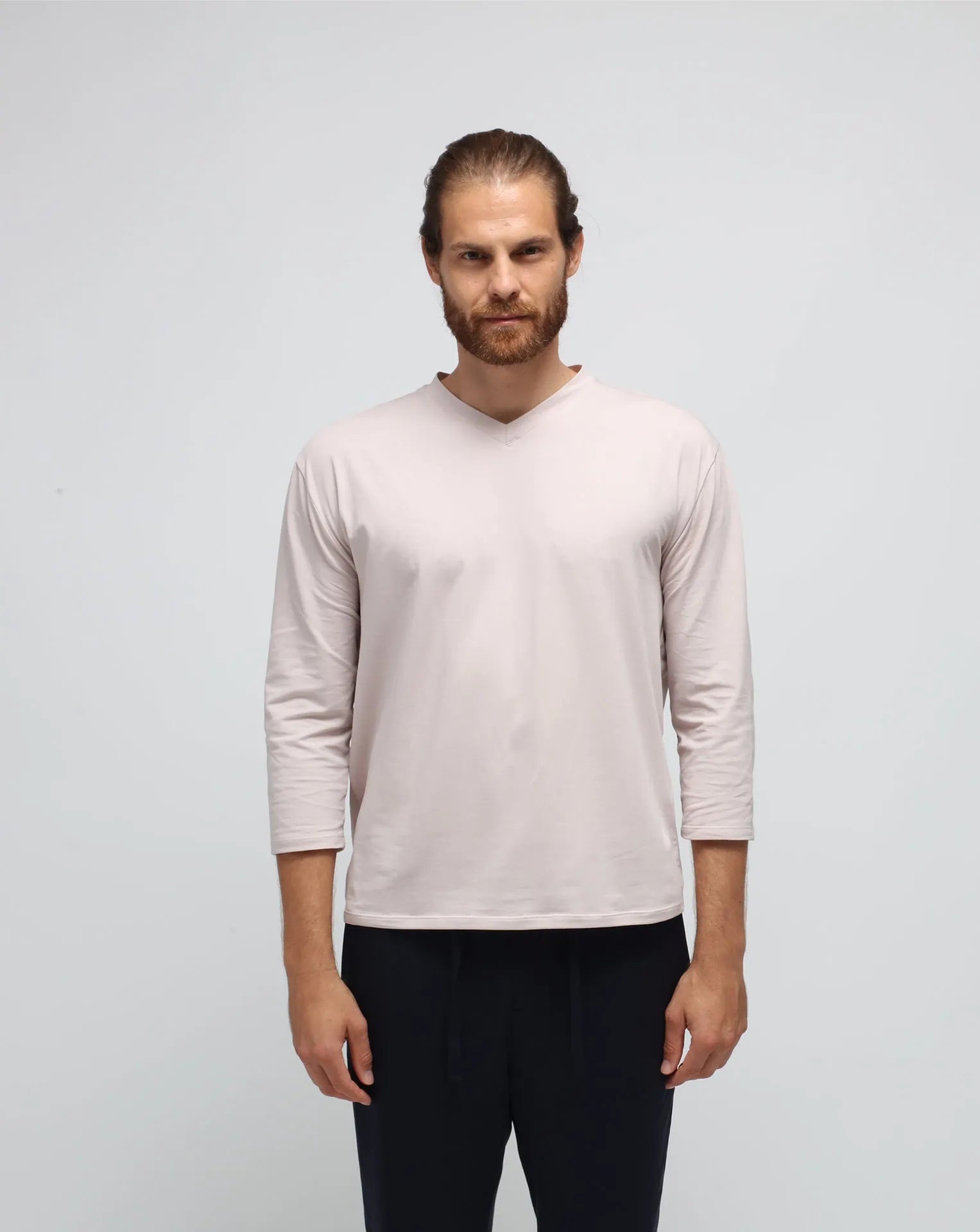 T-shirt a V Cream V.