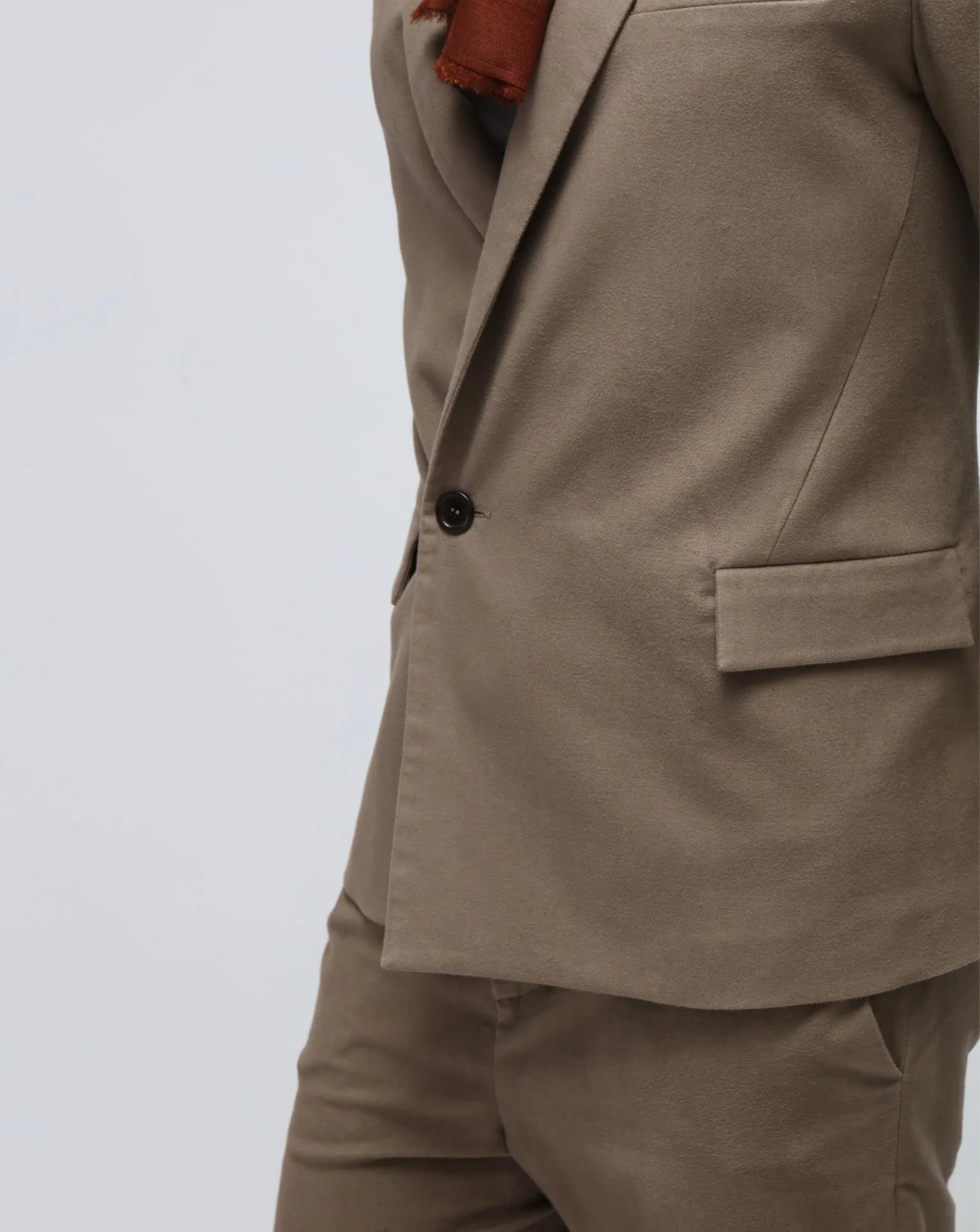 Beige Double-Breasted Jacket