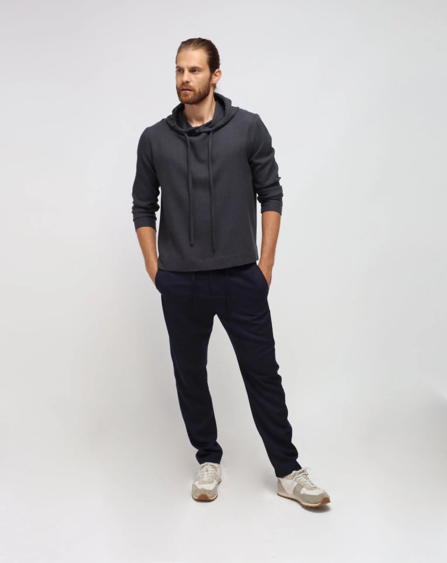 Mixed Cashmere Grey Hoodie