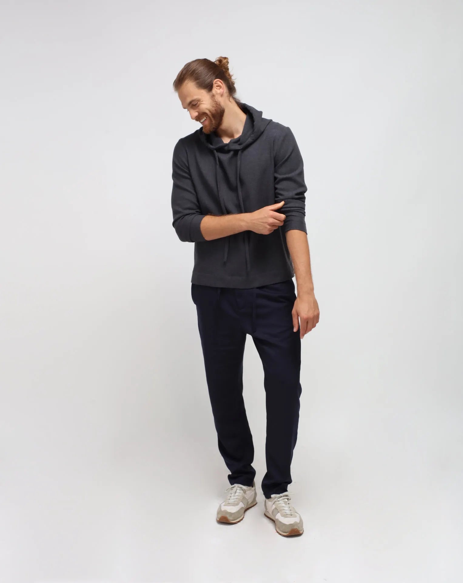 Mixed Cashmere Grey Hoodie