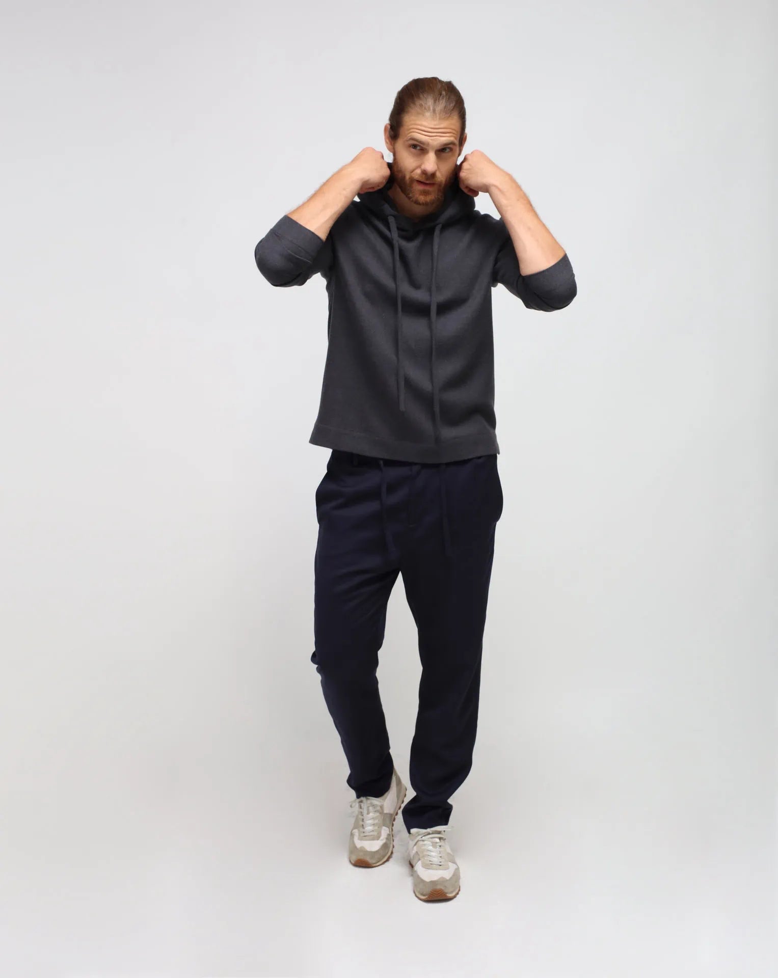 Mixed Cashmere Grey Hoodie