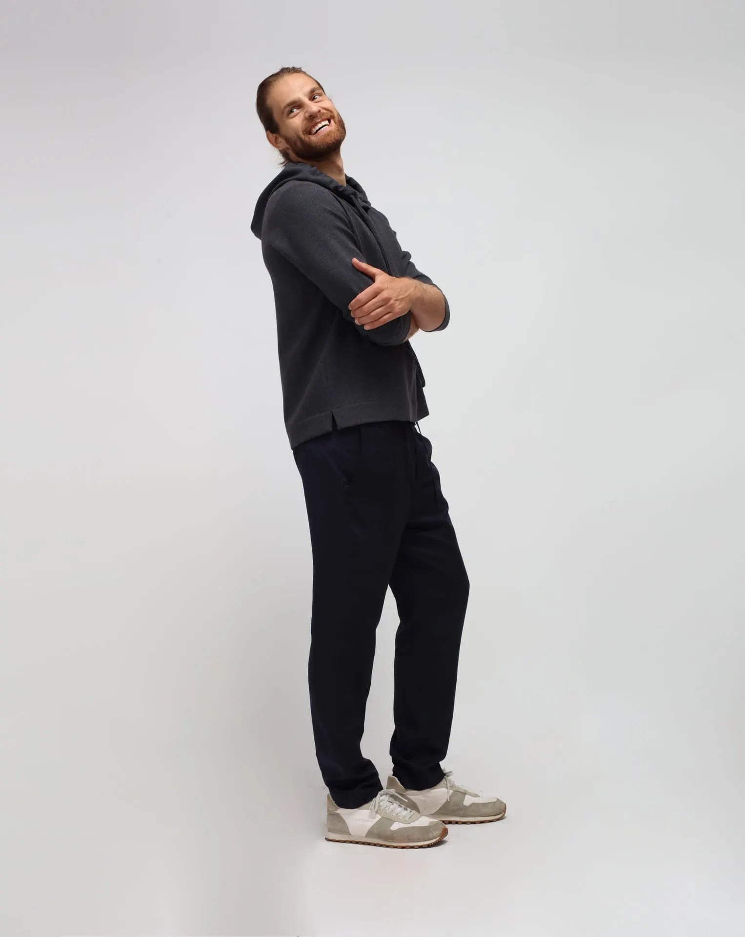 Mixed Cashmere Grey Hoodie