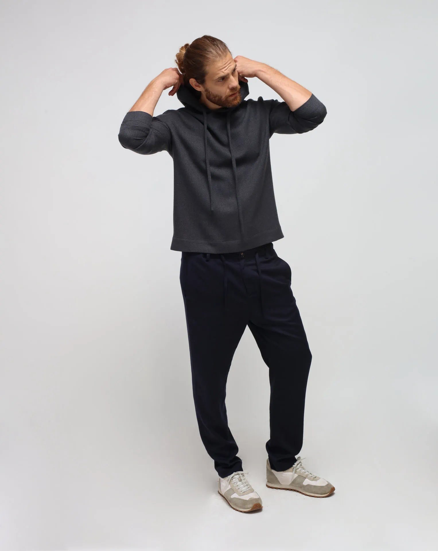 Mixed Cashmere Grey Hoodie