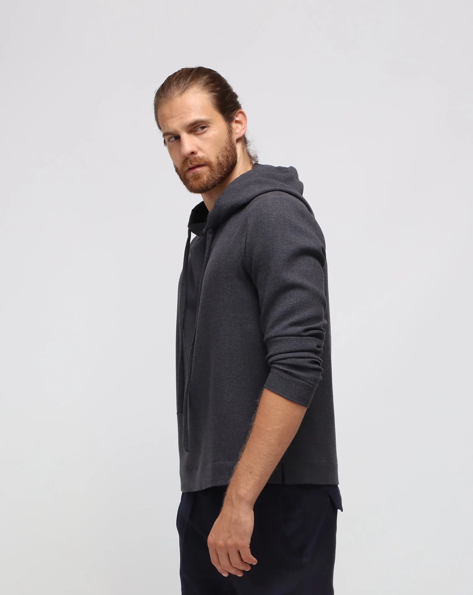 Mixed Cashmere Grey Hoodie