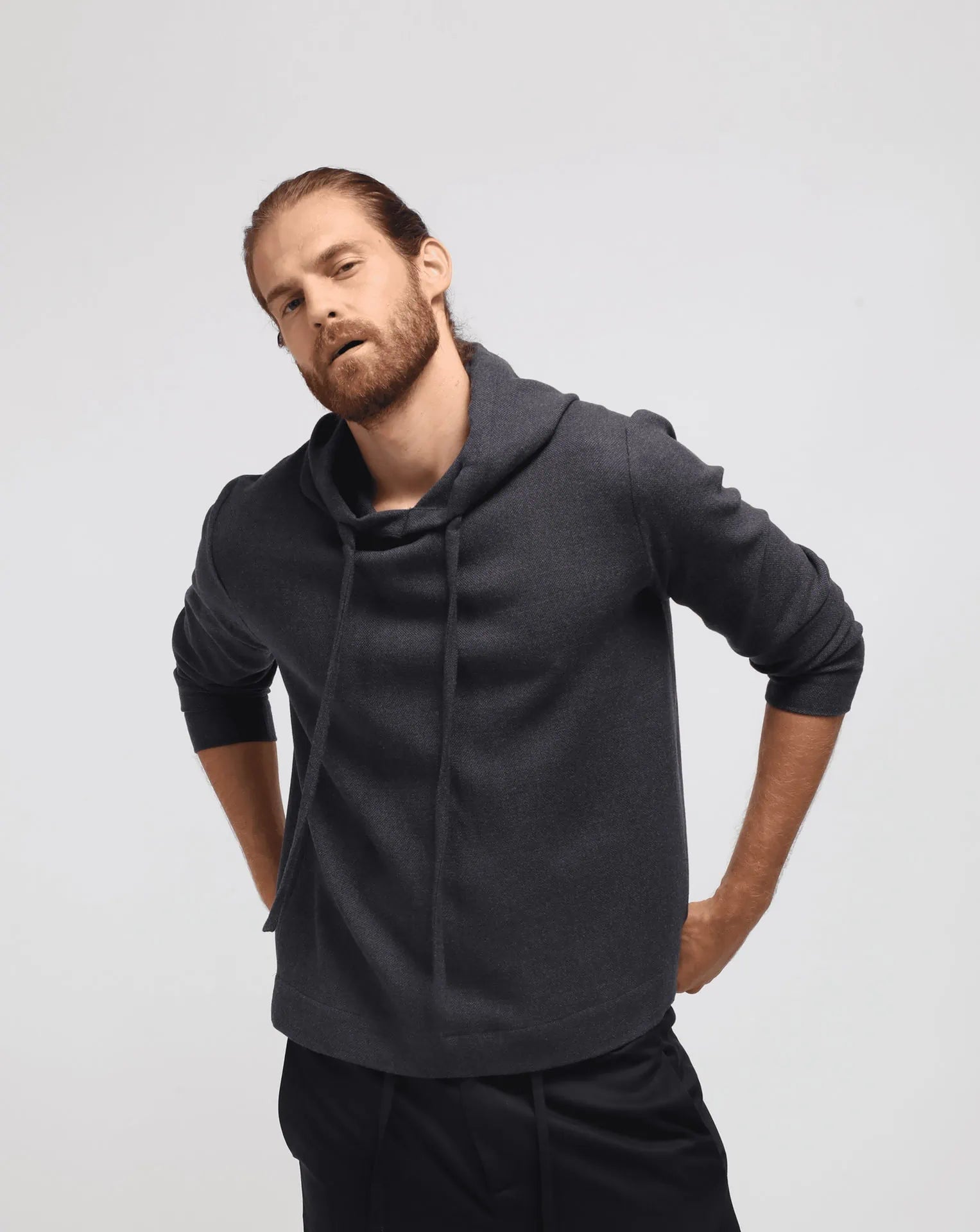 Mixed Cashmere Grey Hoodie