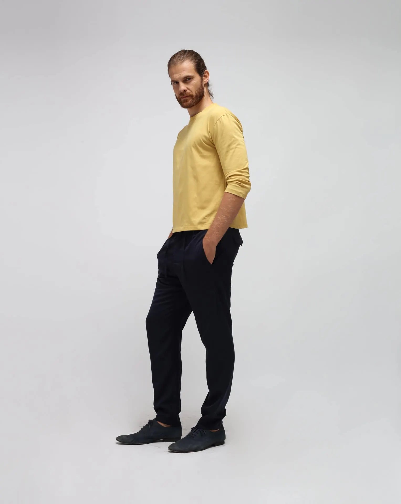 Crew-neck ¾ length T-shirt