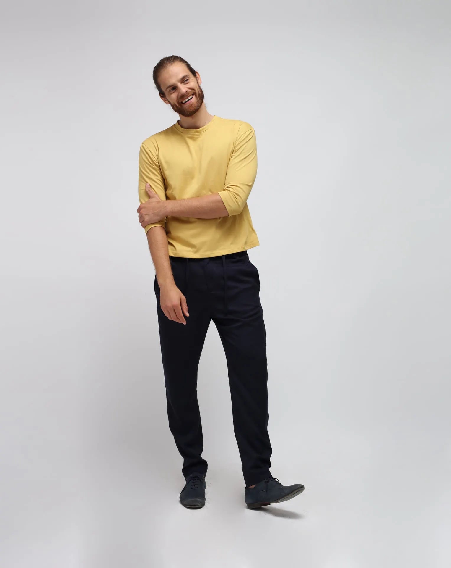 Crew-neck ¾ length T-shirt