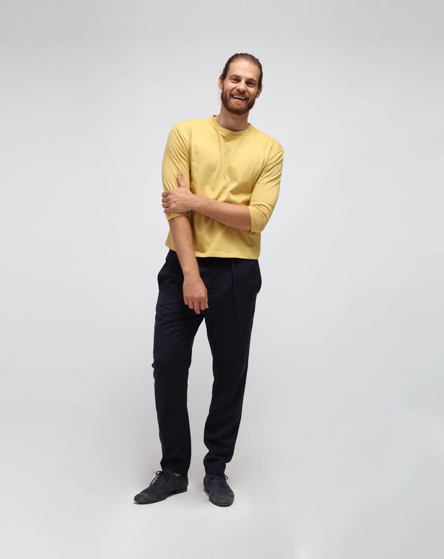 Crew-neck ¾ length T-shirt