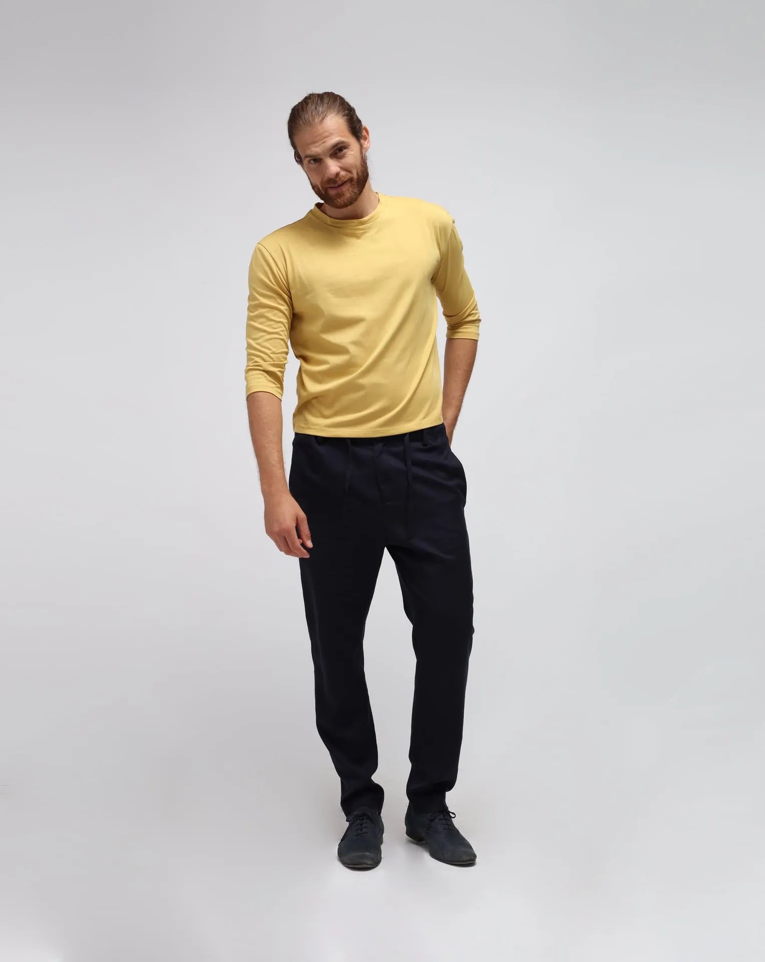 Crew-neck ¾ length T-shirt