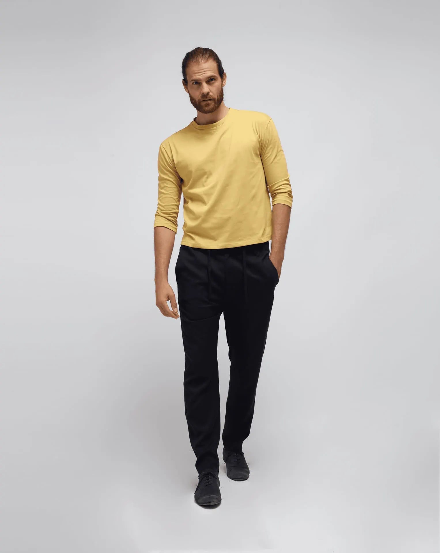 Crew-neck ¾ length T-shirt