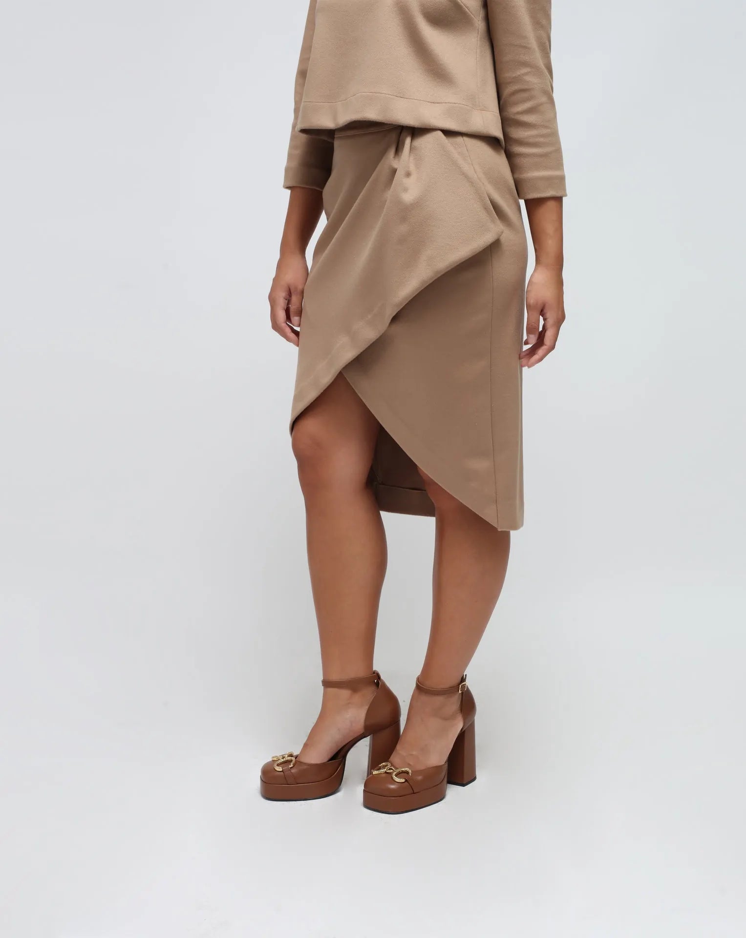 Pencil Skirt in Camel