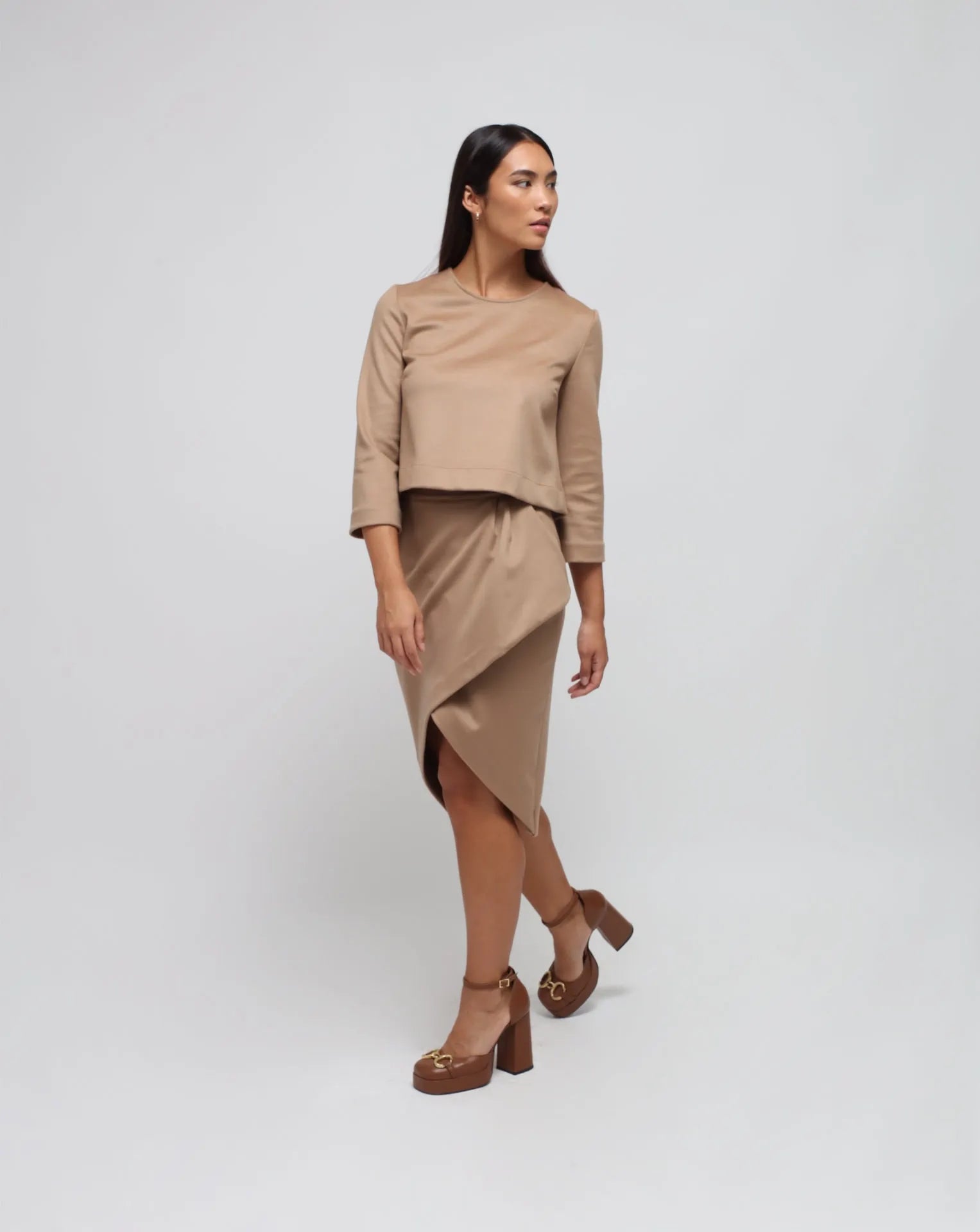 Mixed Cashmere Flared top