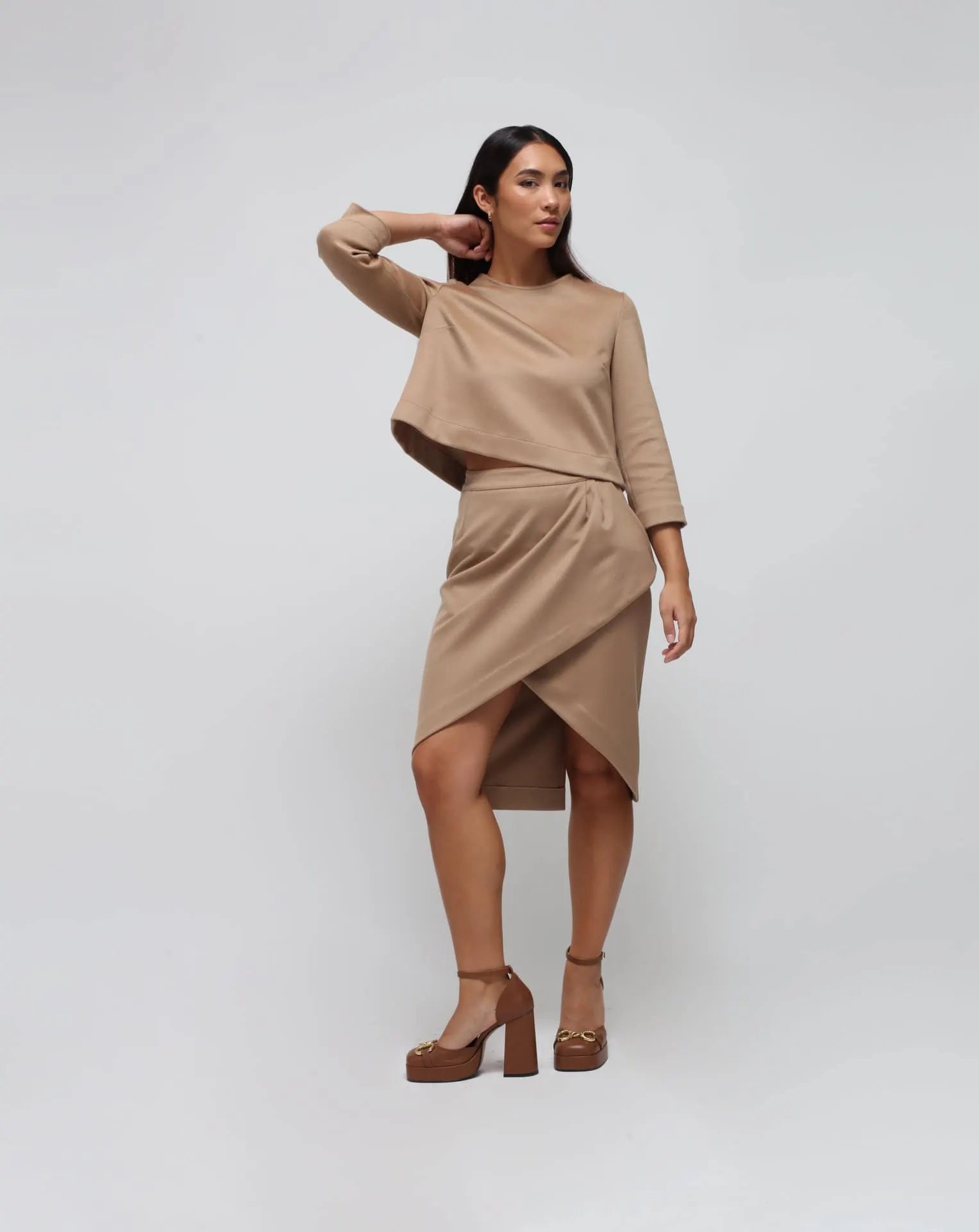 Mixed Cashmere Flared top