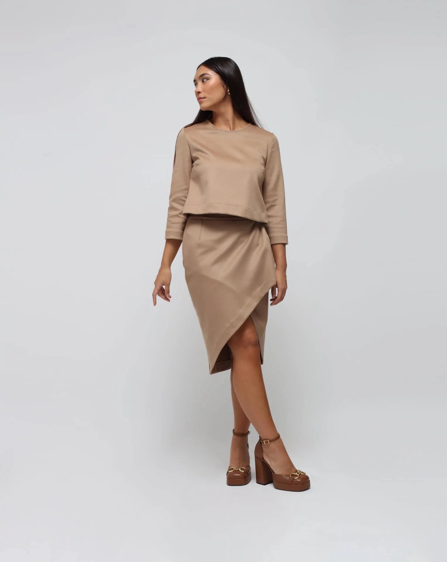 Mixed Cashmere Flared top