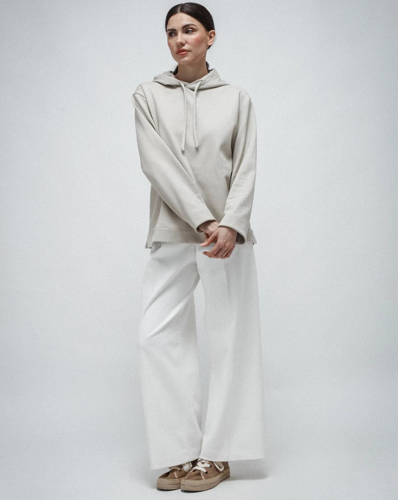 Beige Punto Milano Hoodie