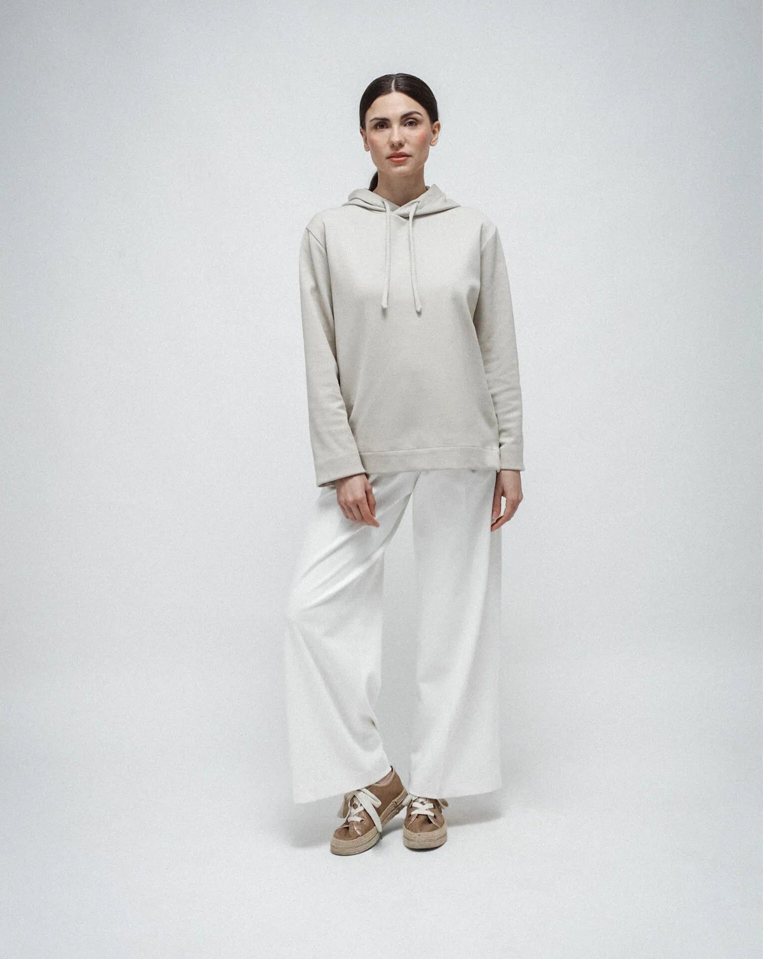 Beige Punto Milano Hoodie
