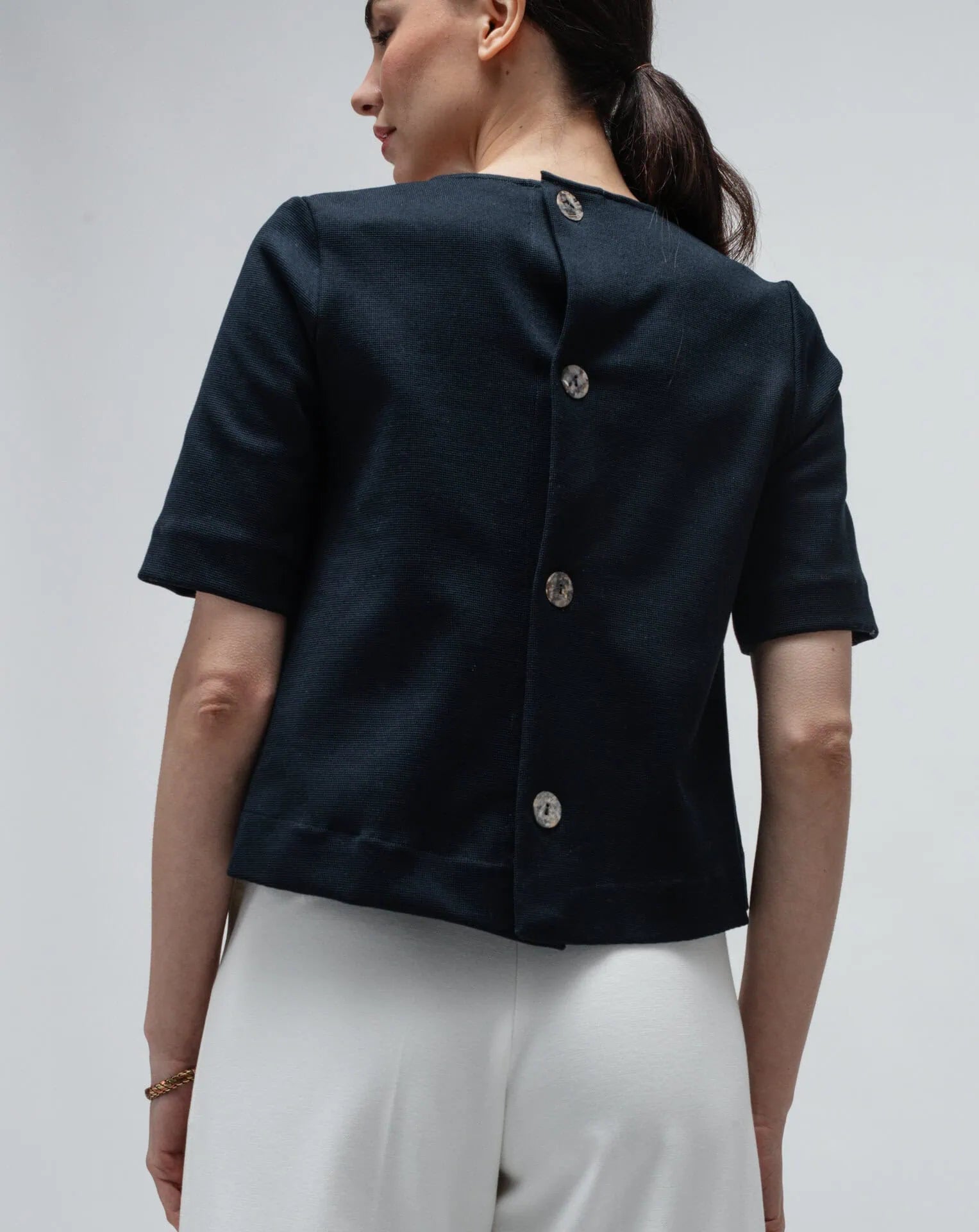 Punto Milano Blue Top bacilado