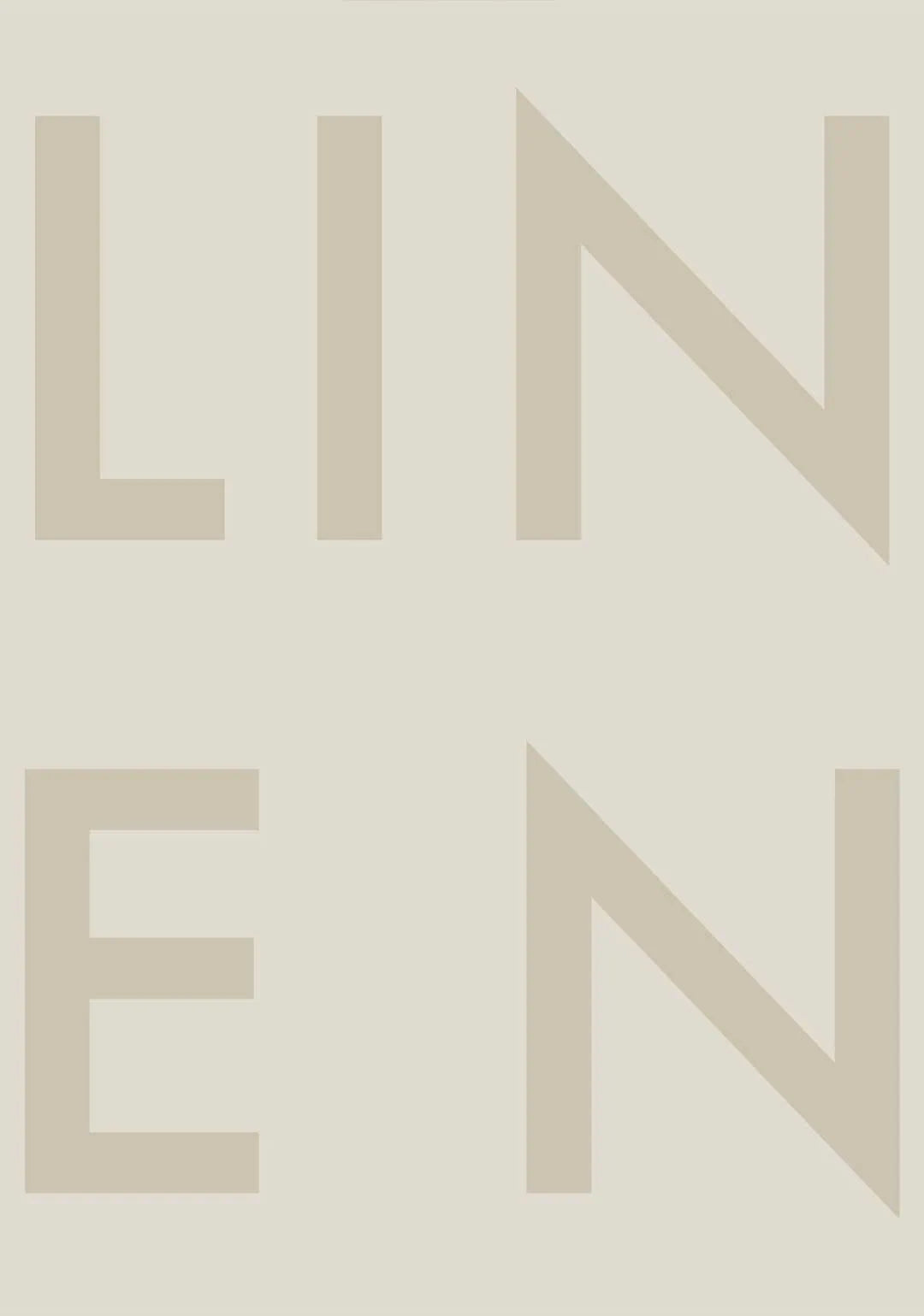 A minimal typographic approach to the word linen 