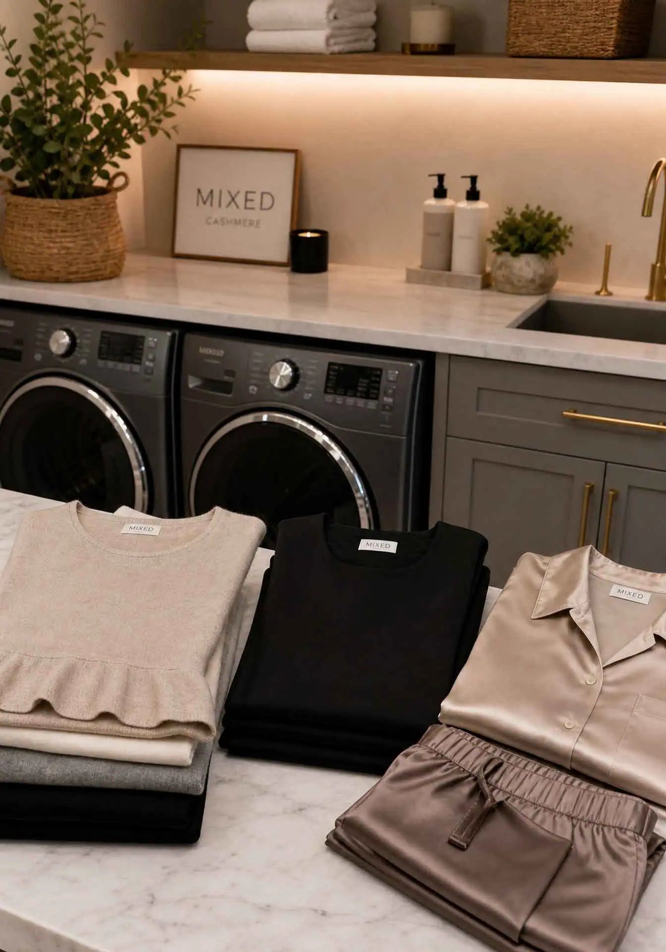 Clothes in a laundry room