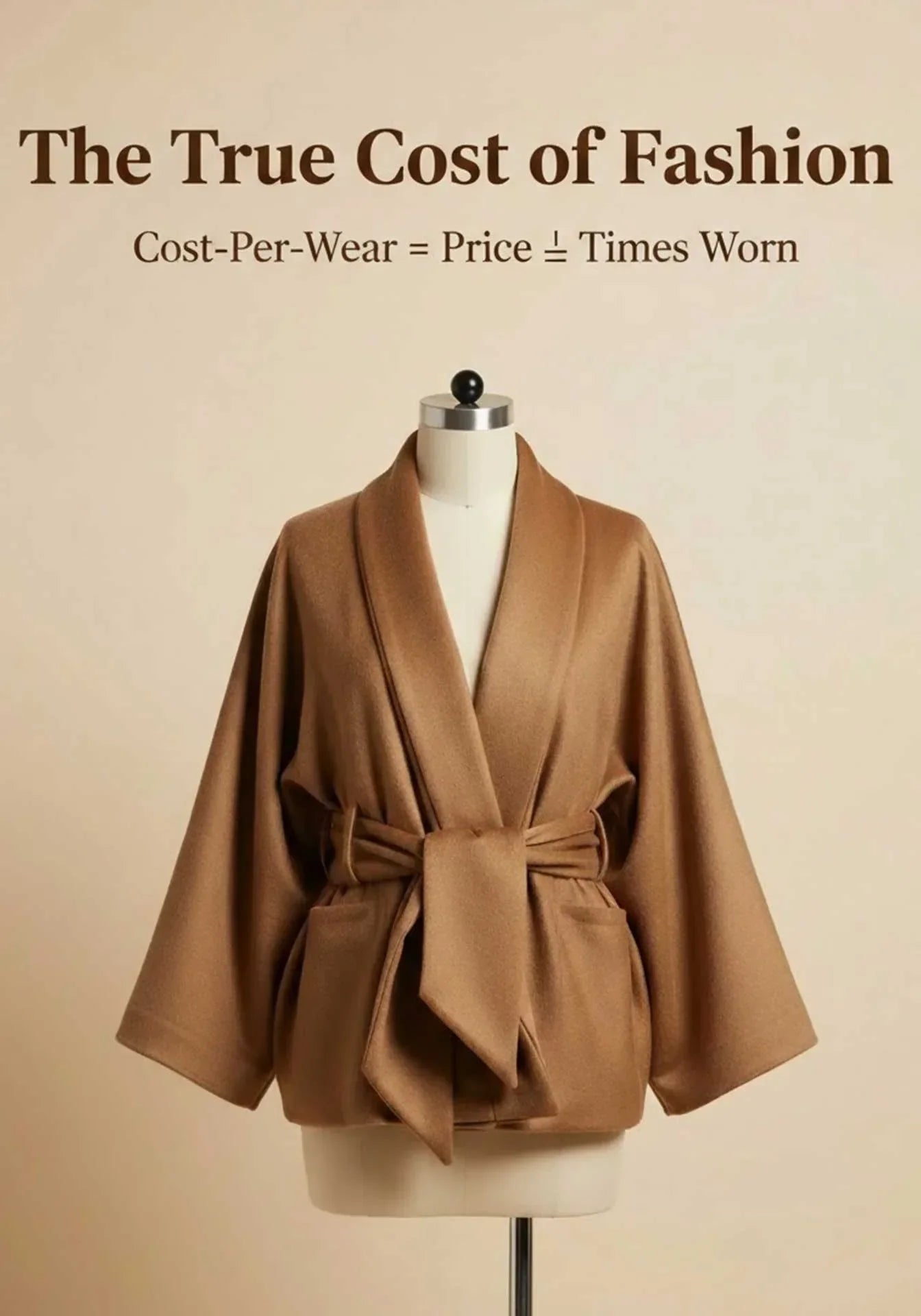 Camel Kimono Jacket sustainable made for a better world.  